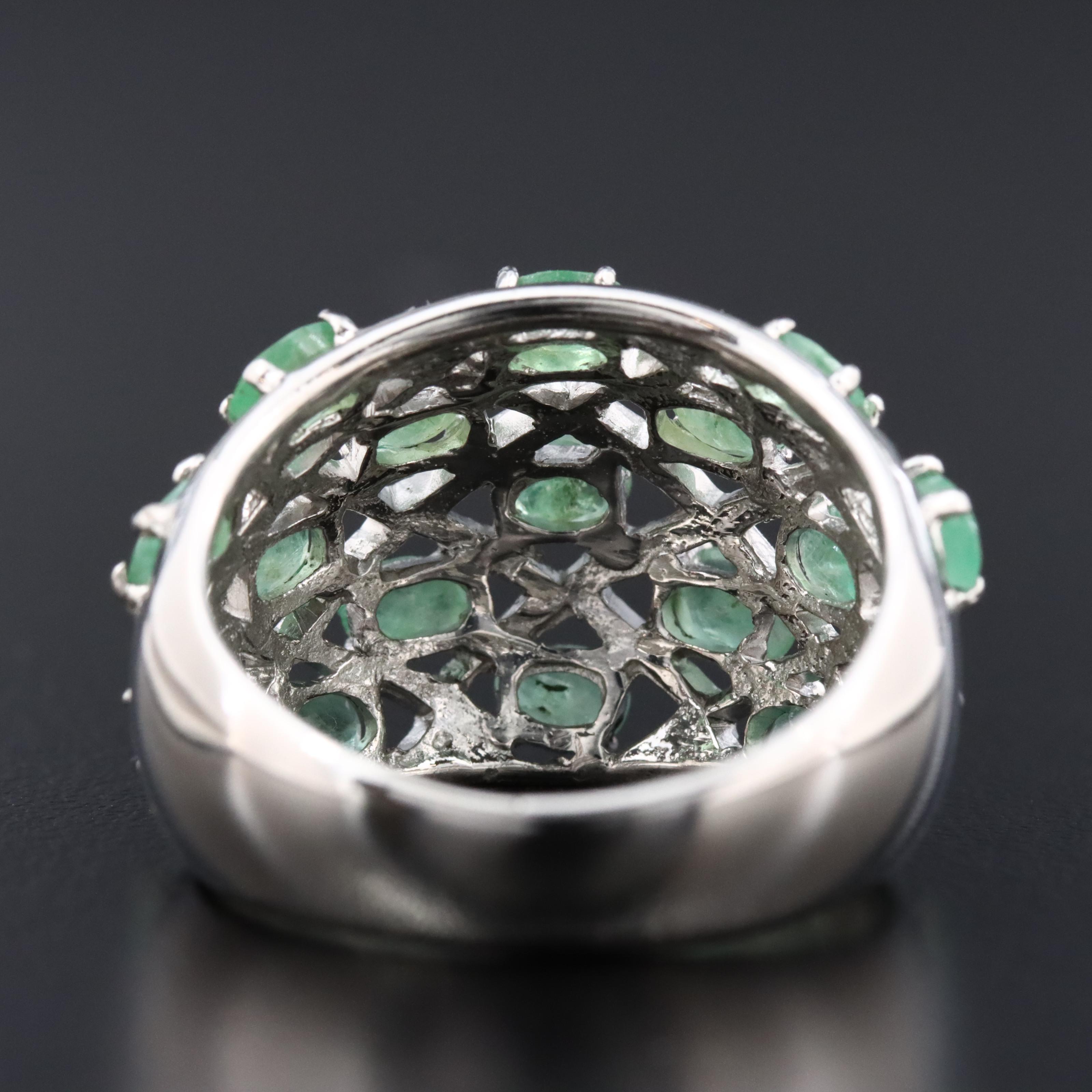 Sterling Emerald Ring