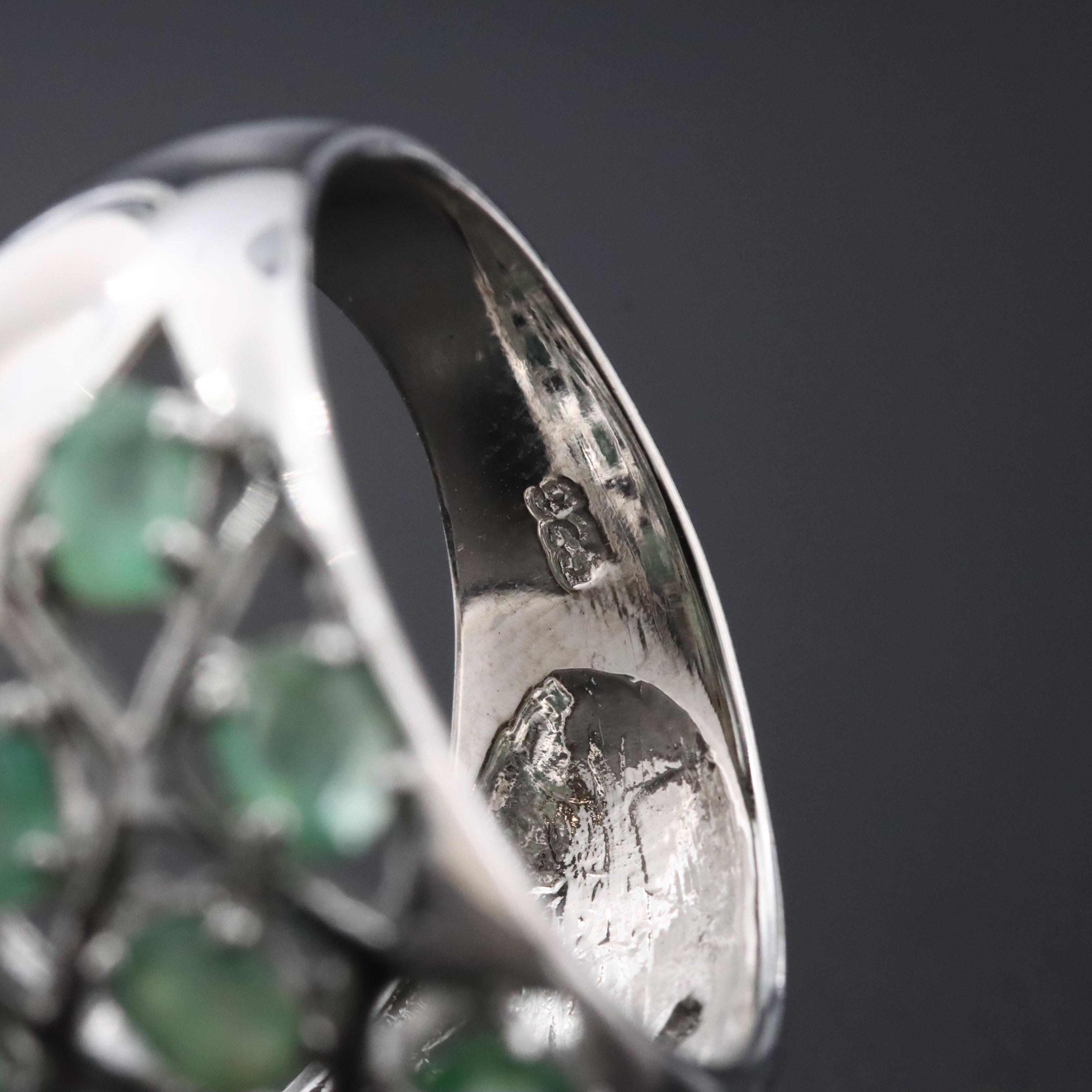 Sterling Emerald Ring