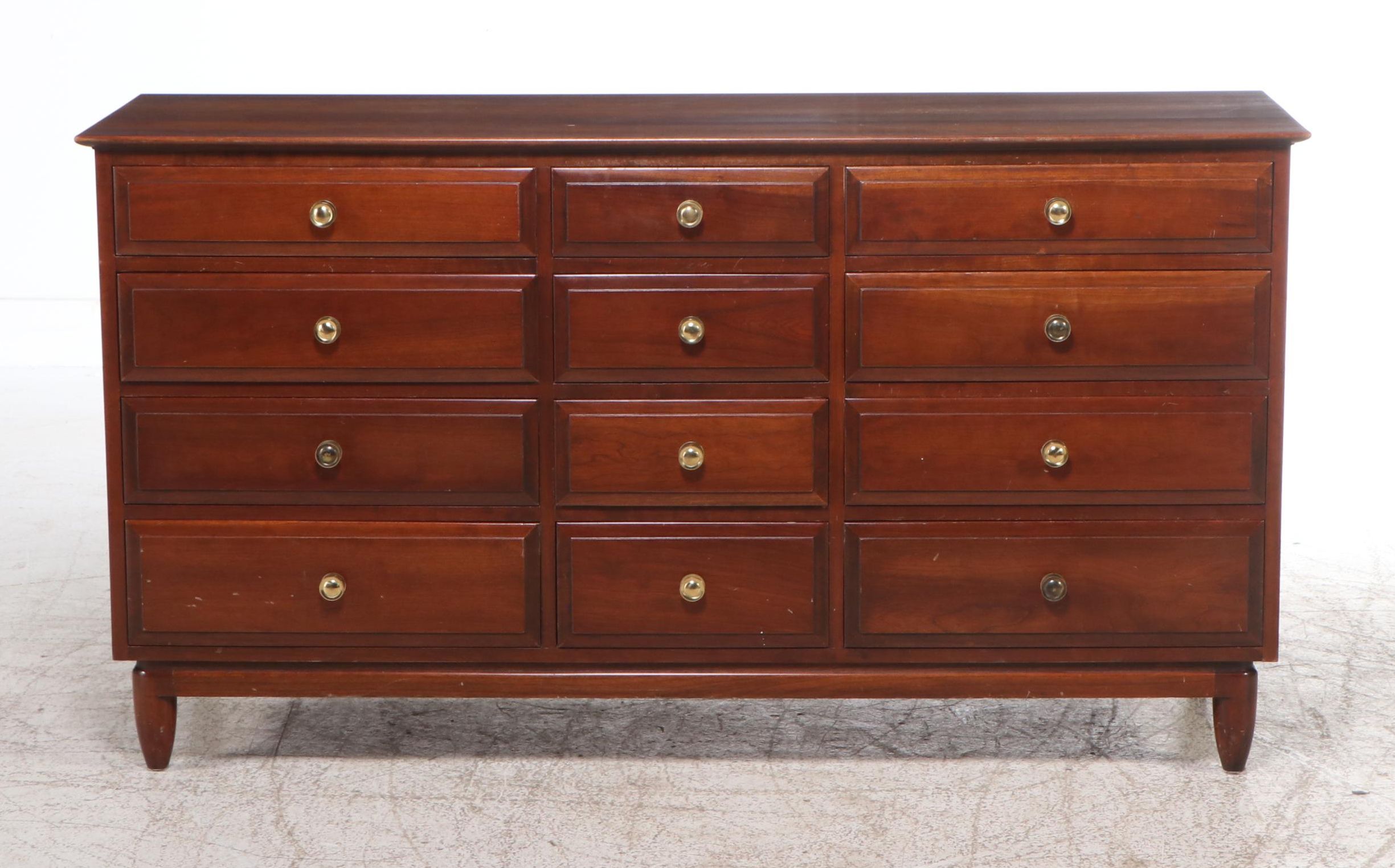 Willett Cherry Dresser and Mirror, Late 20th Century