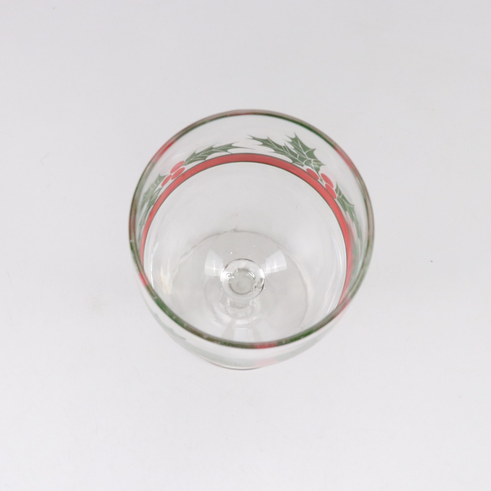 Fused Art Glass "Holly Leaf" Platter with Wine Glasses & "Gift Box" Candlesticks