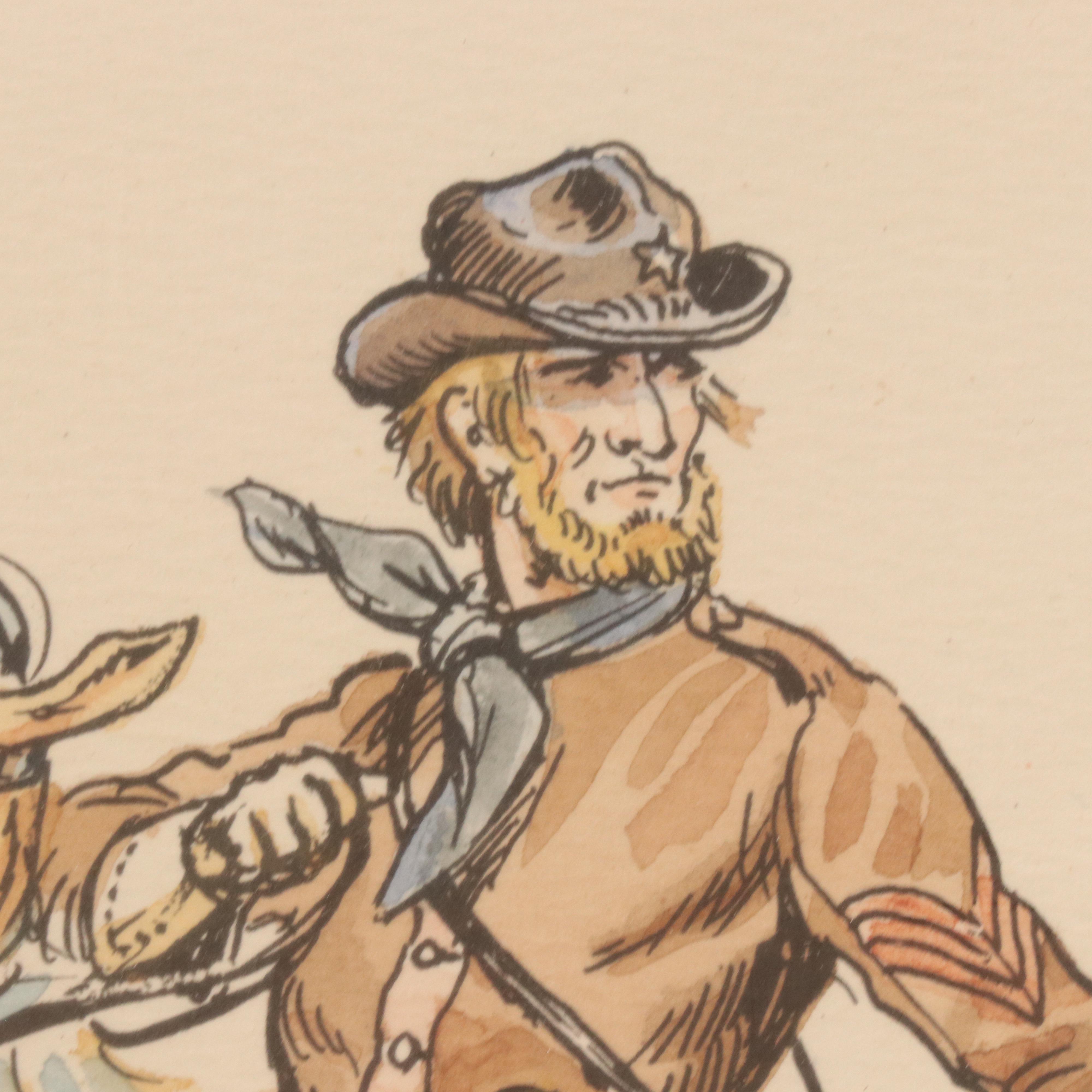 Eugene Leliepvre Lithograph "Guerre de Secession"