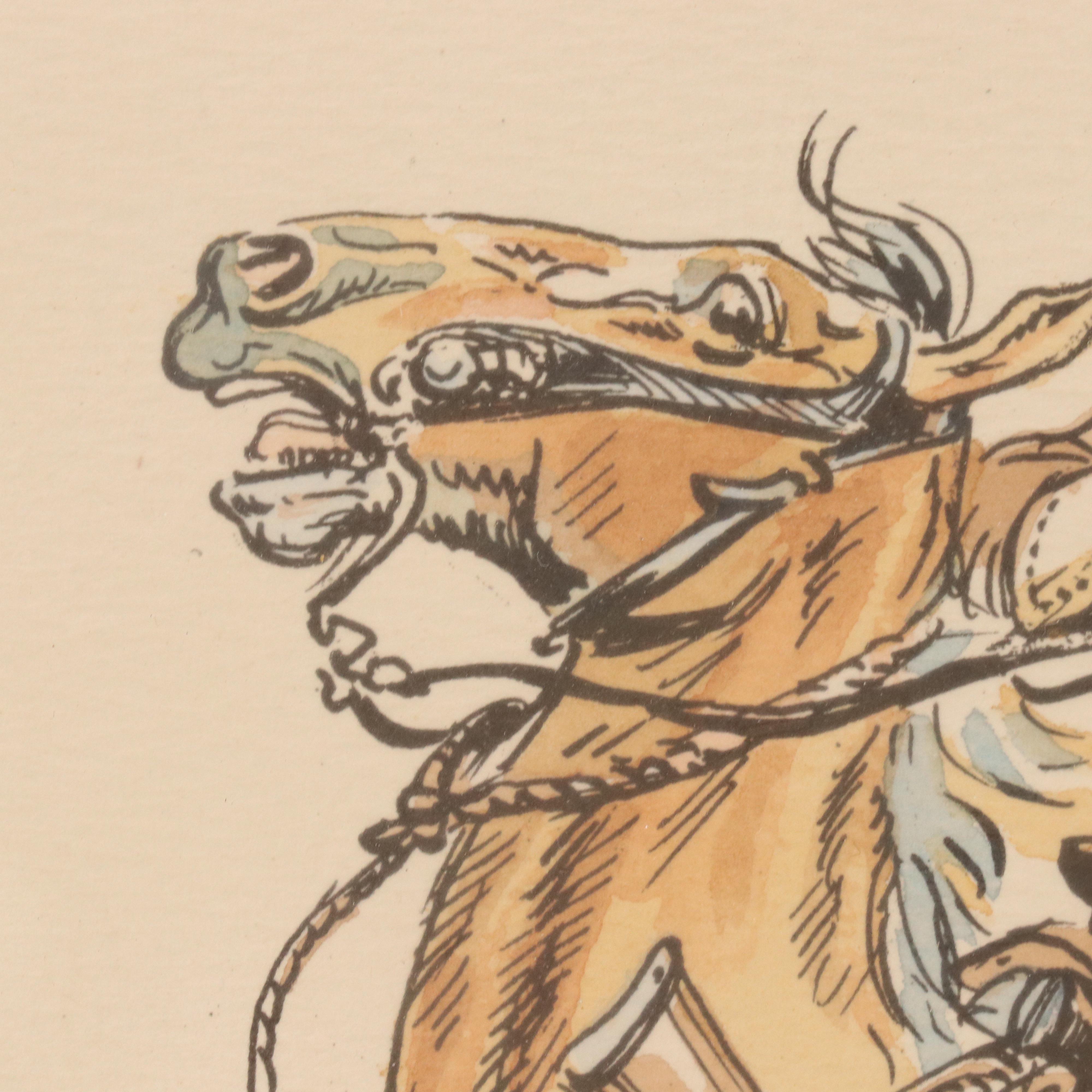 Eugene Leliepvre Lithograph "Guerre de Secession"