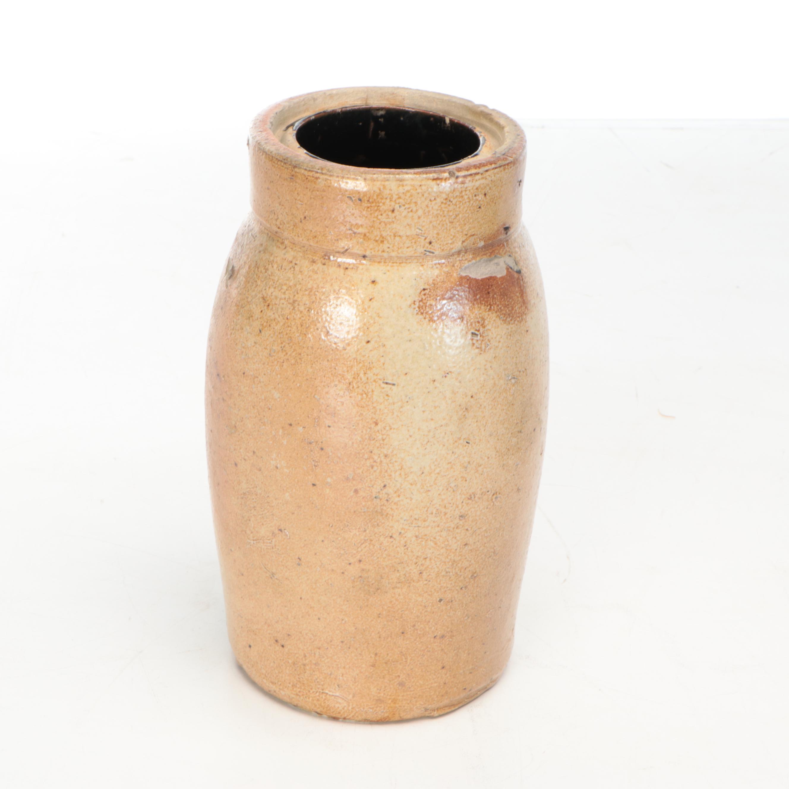 Robinson Ransbottom Pottery Crock with Salt Glazed Stoneware Wax Seal Crocks