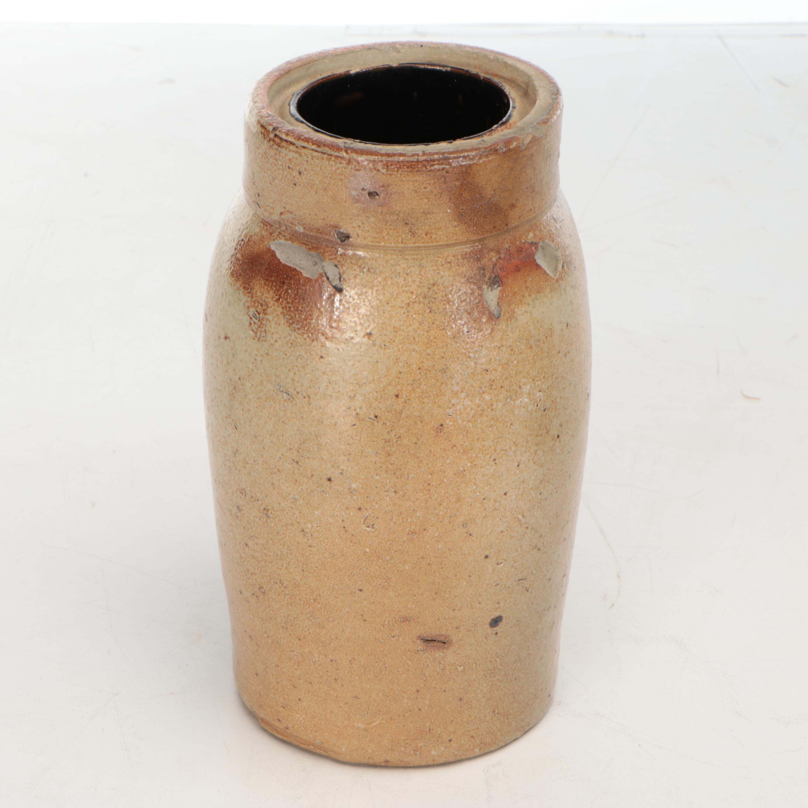 Robinson Ransbottom Pottery Crock with Salt Glazed Stoneware Wax Seal Crocks