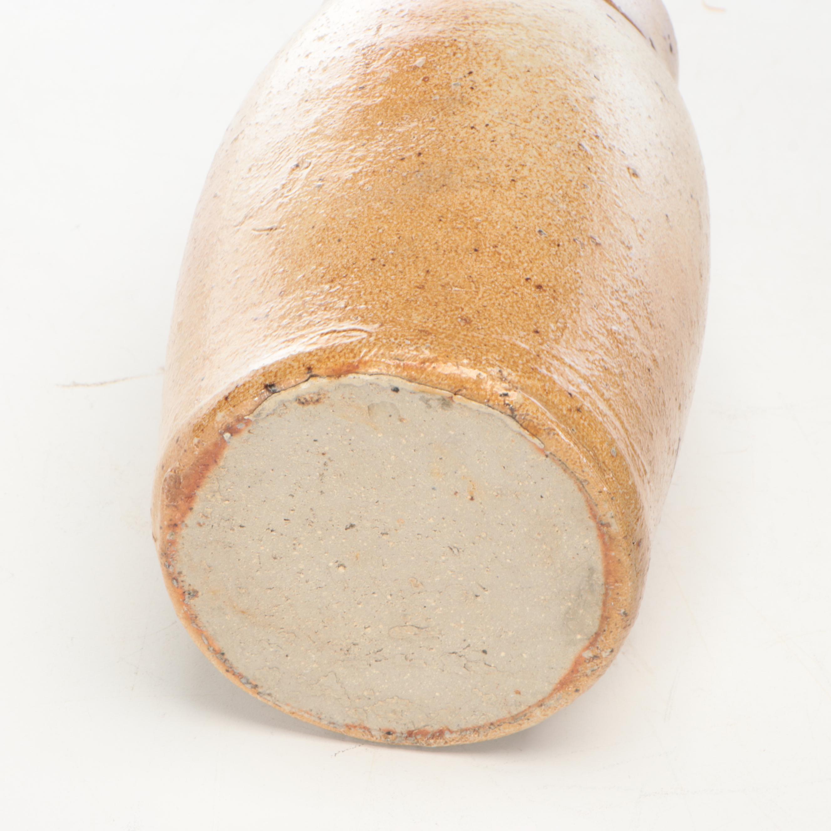 Robinson Ransbottom Pottery Crock with Salt Glazed Stoneware Wax Seal Crocks