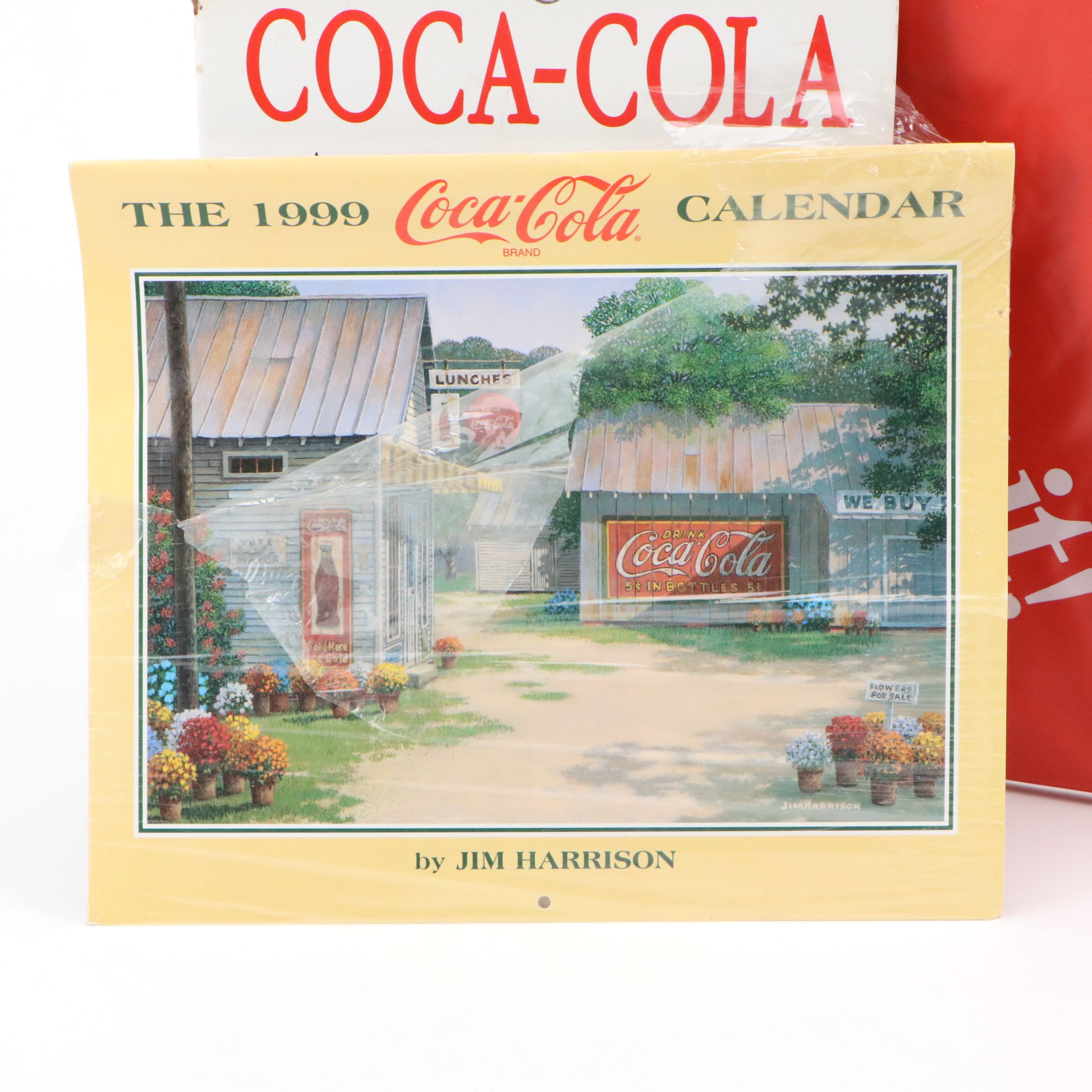 Coca-Cola Advertising Telephone, Book, Seat Cushion and More Memorabilia