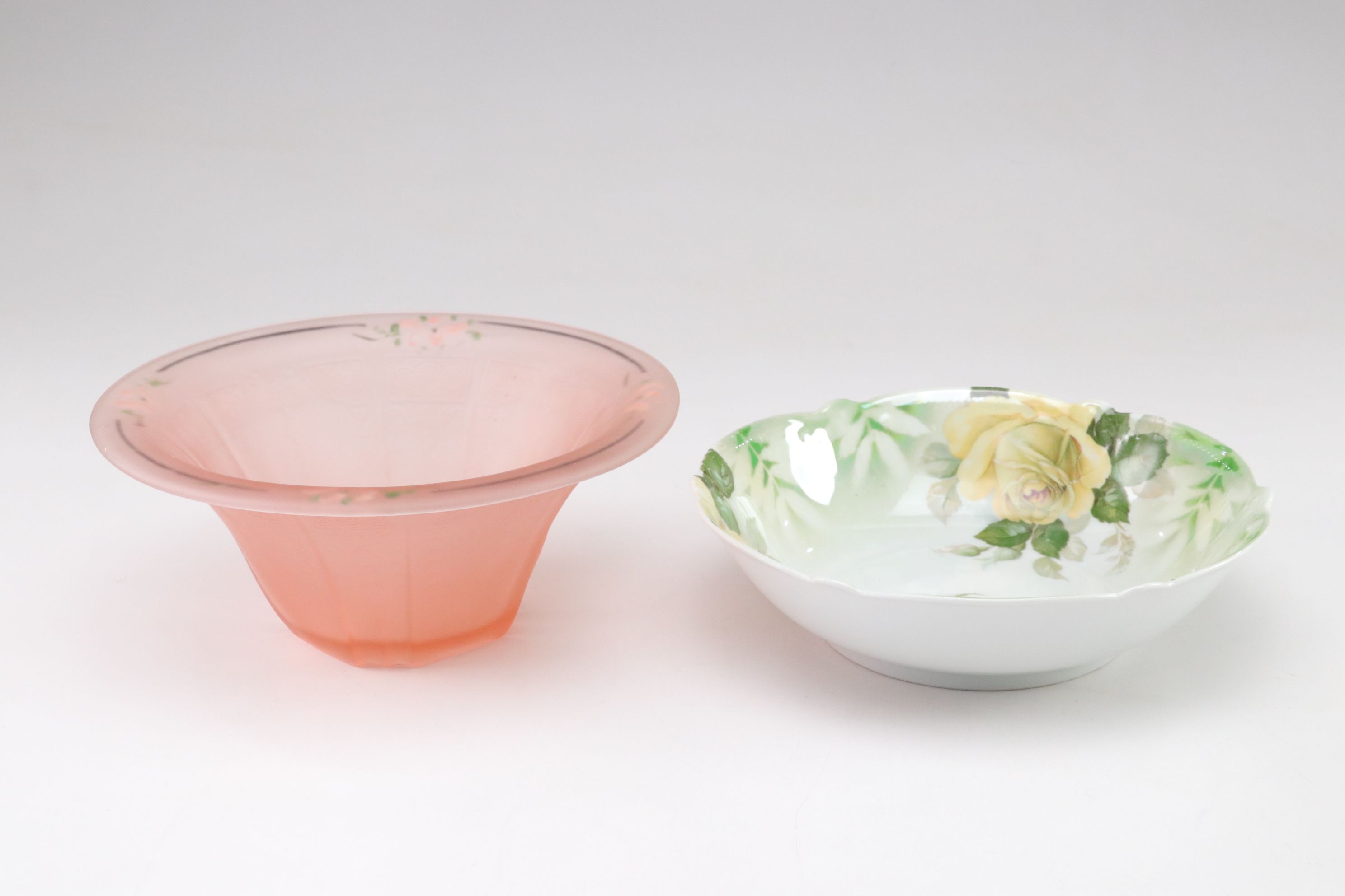 Satin Glass Vase with Decorative Bowls & More