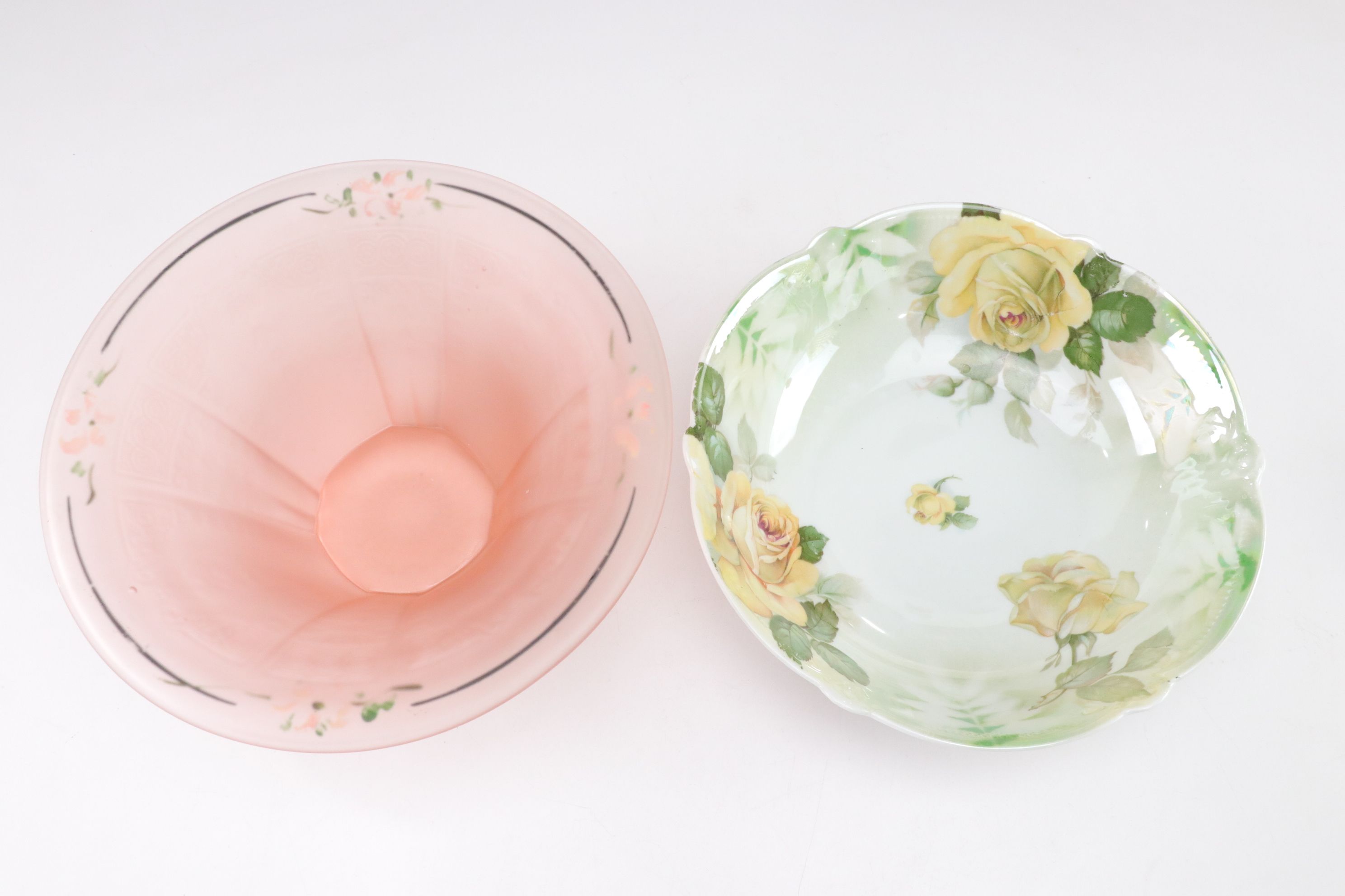 Satin Glass Vase with Decorative Bowls & More
