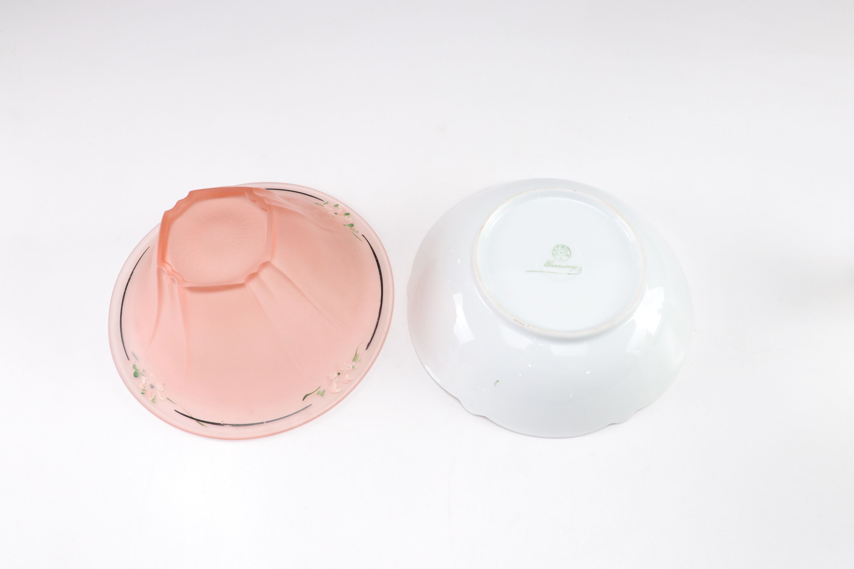 Satin Glass Vase with Decorative Bowls & More