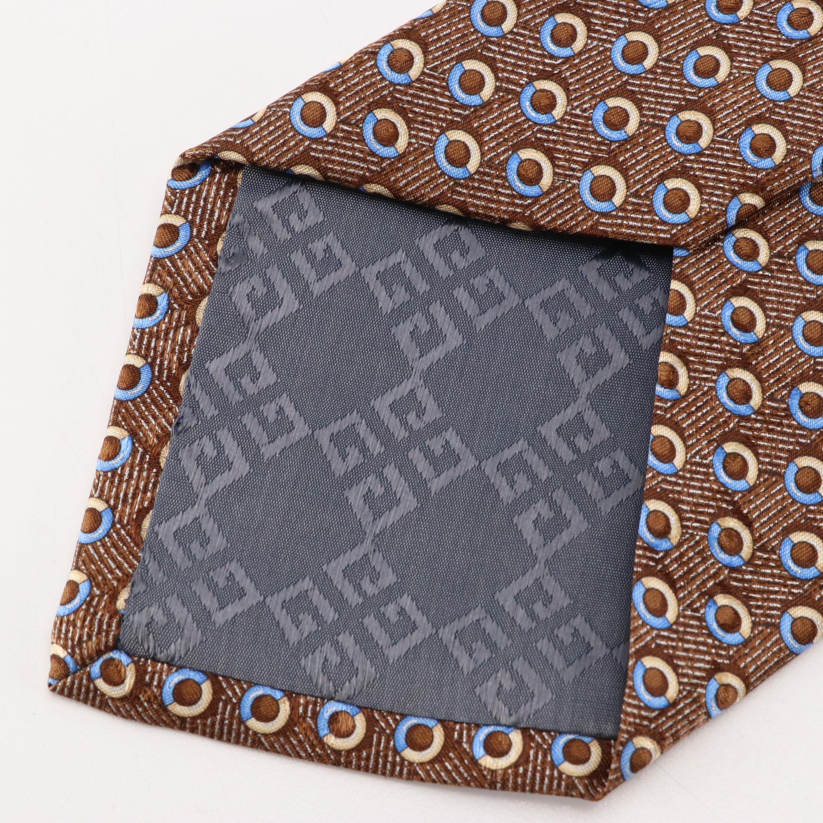 Givenchy Silk Circle Printed Necktie