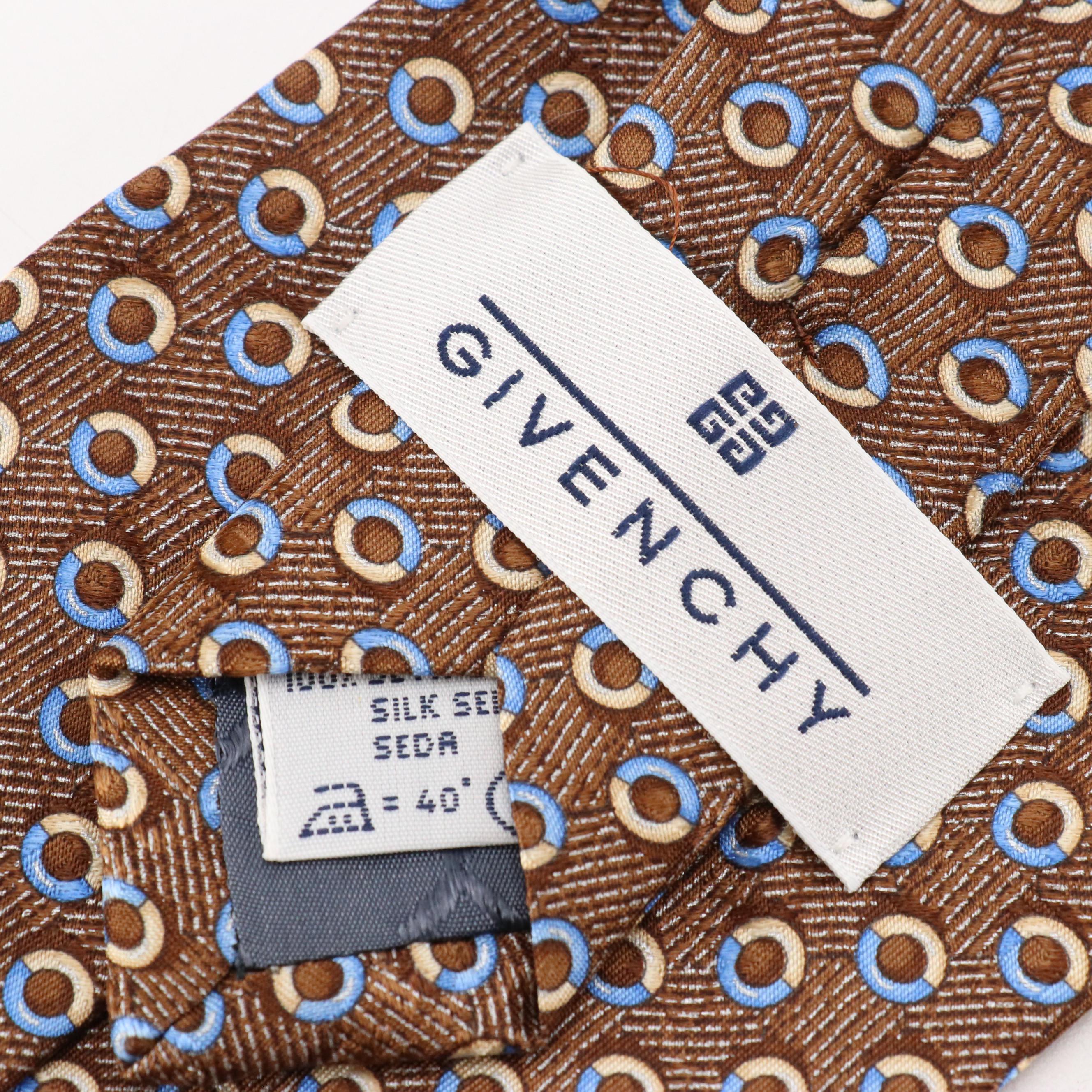 Givenchy Silk Circle Printed Necktie