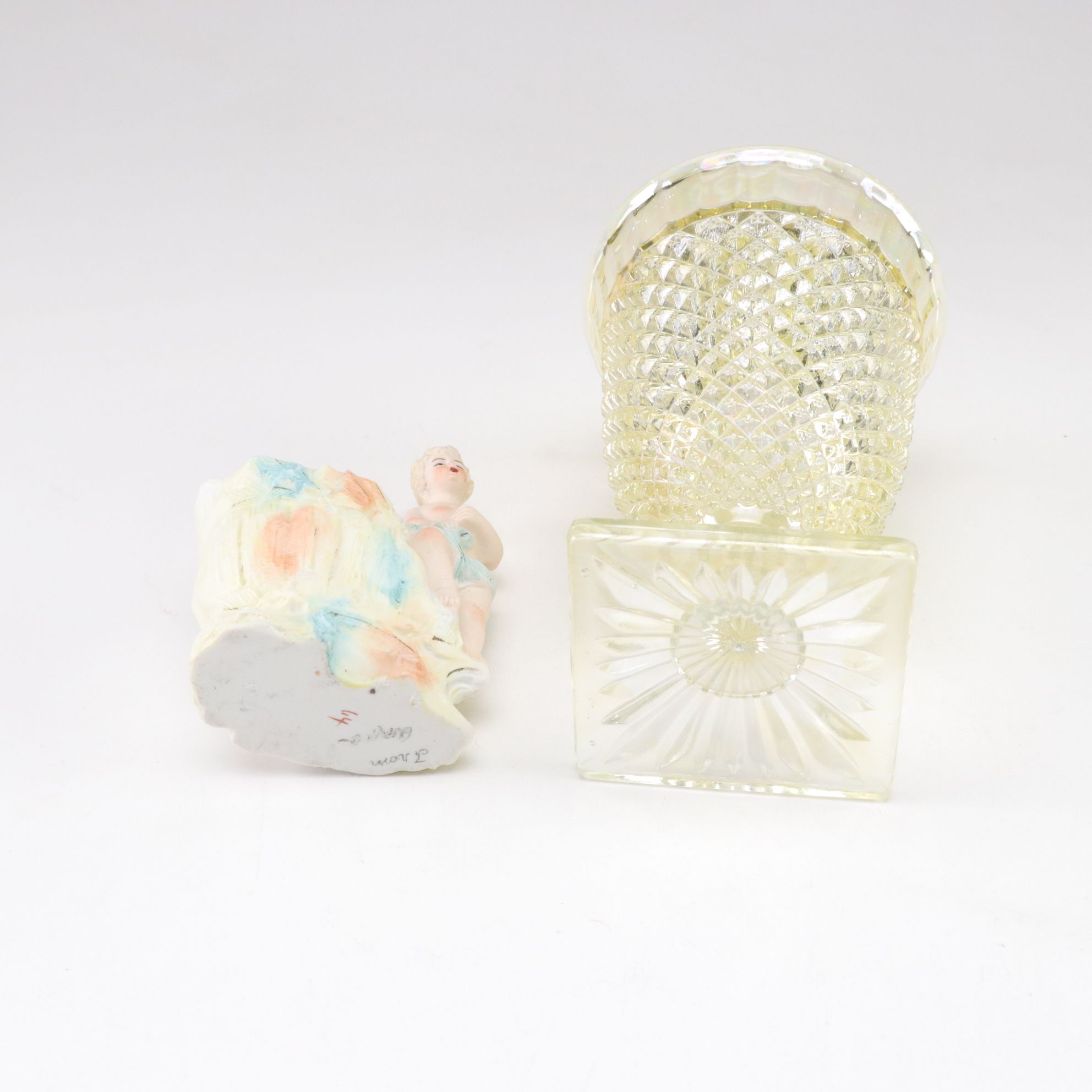 Satin Glass Vase with Decorative Bowls & More