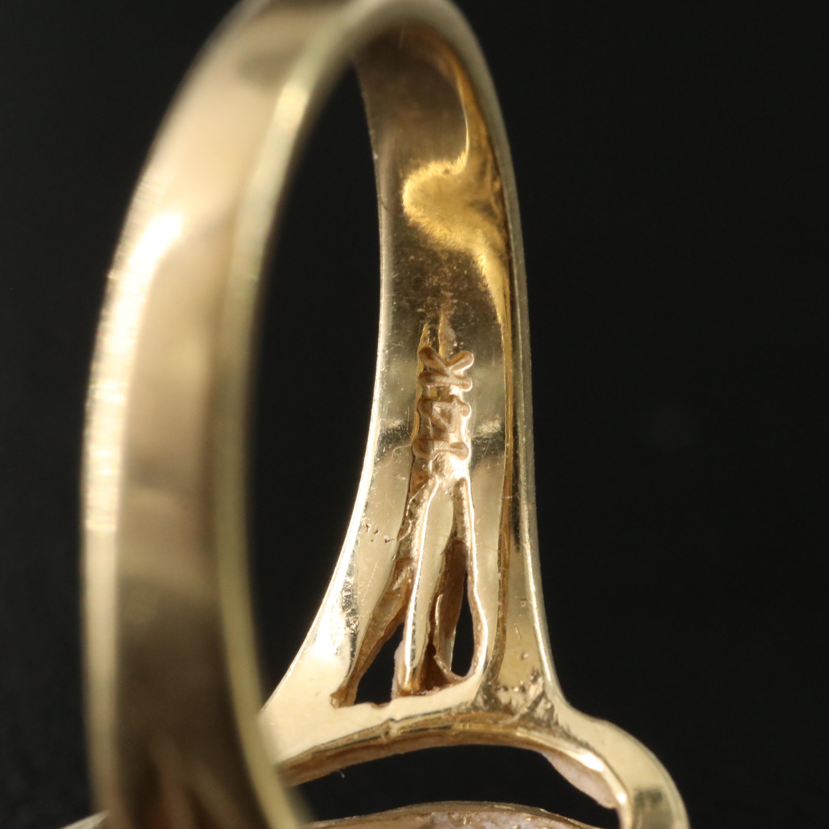 14K Garnet Heart Ring