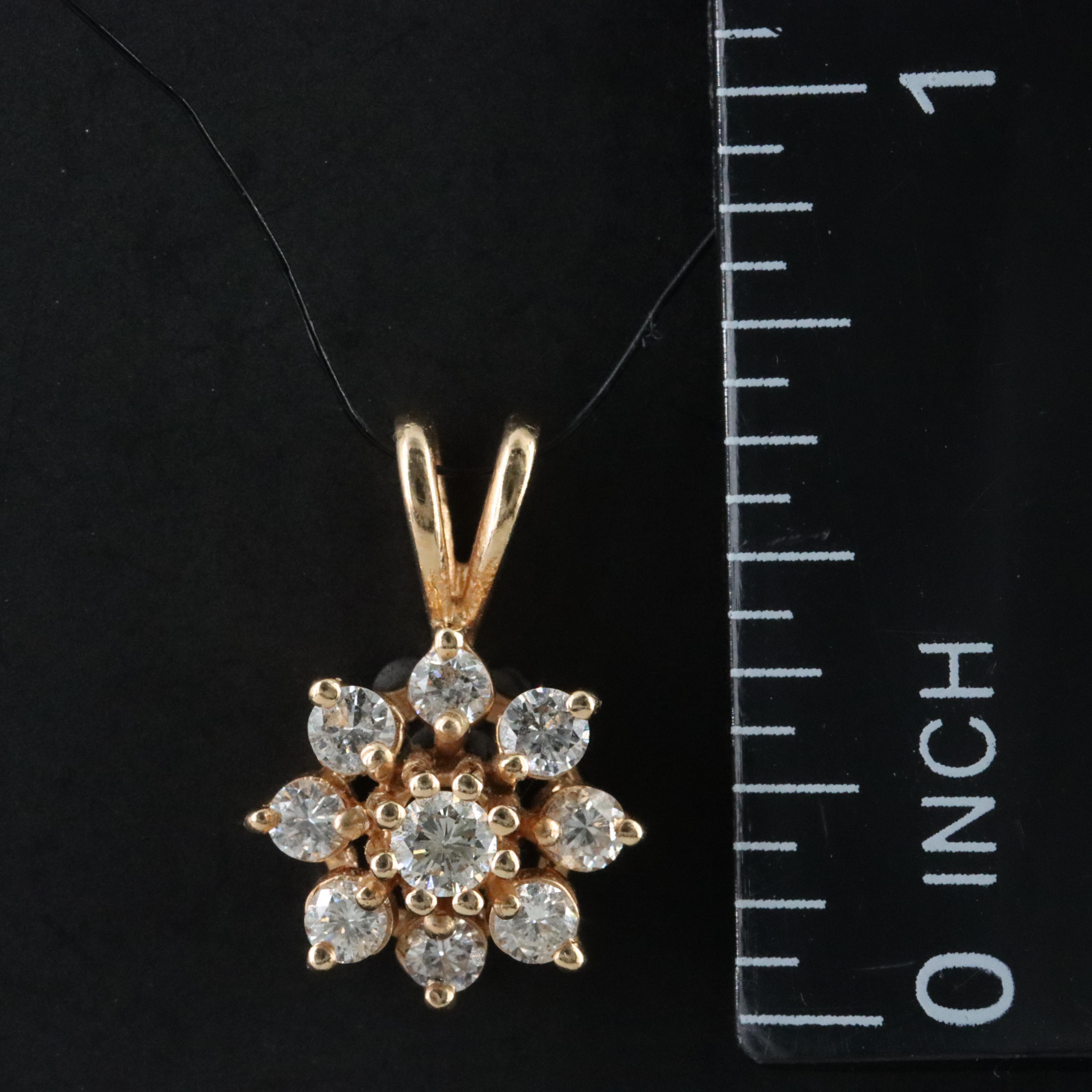14K 0.40 CTW Diamond Pendant