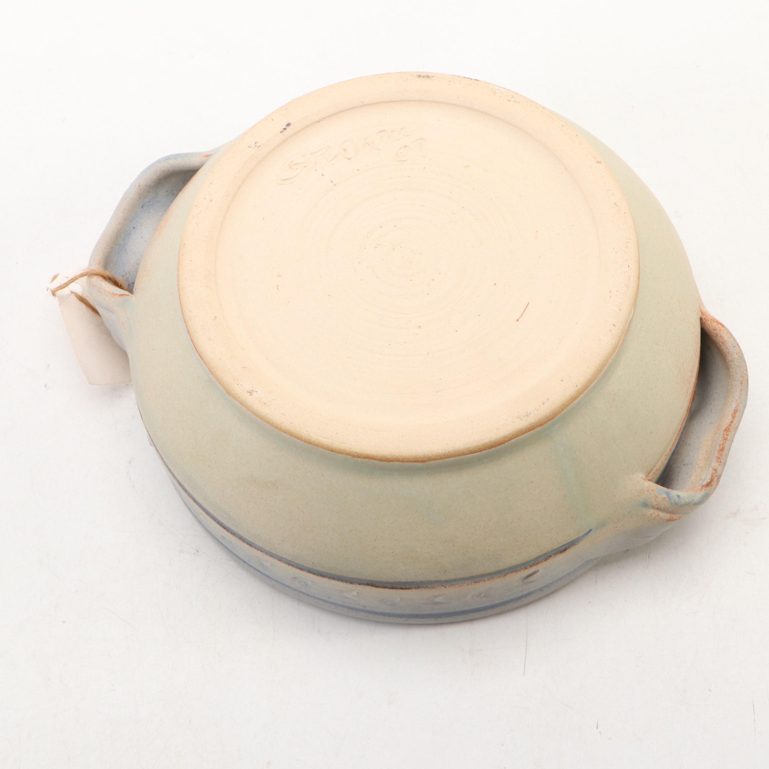Dick Overman Handled Stoneware Bowl , 2007