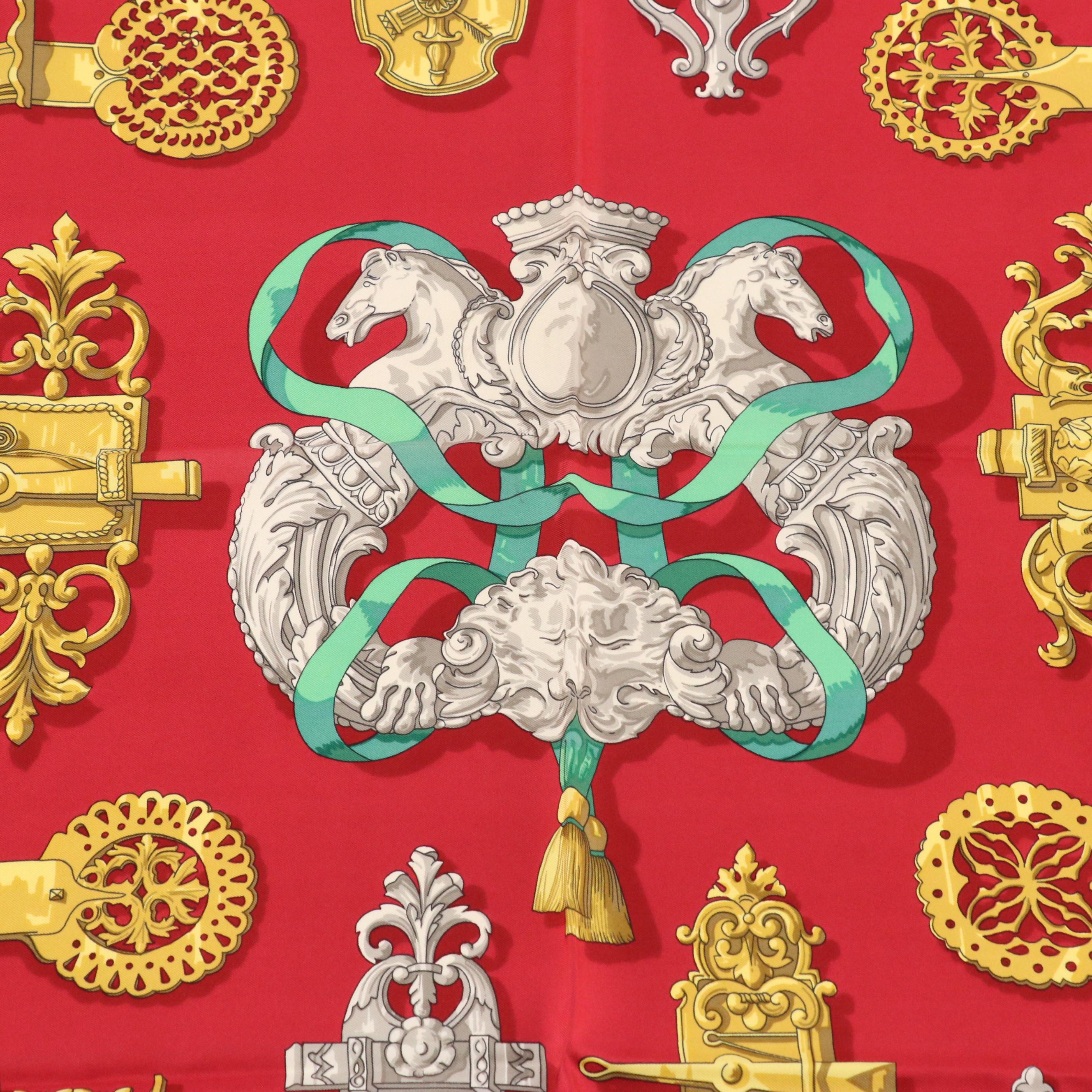 Hermès "Ferronnerie" Scarf 90 in Silk Twill