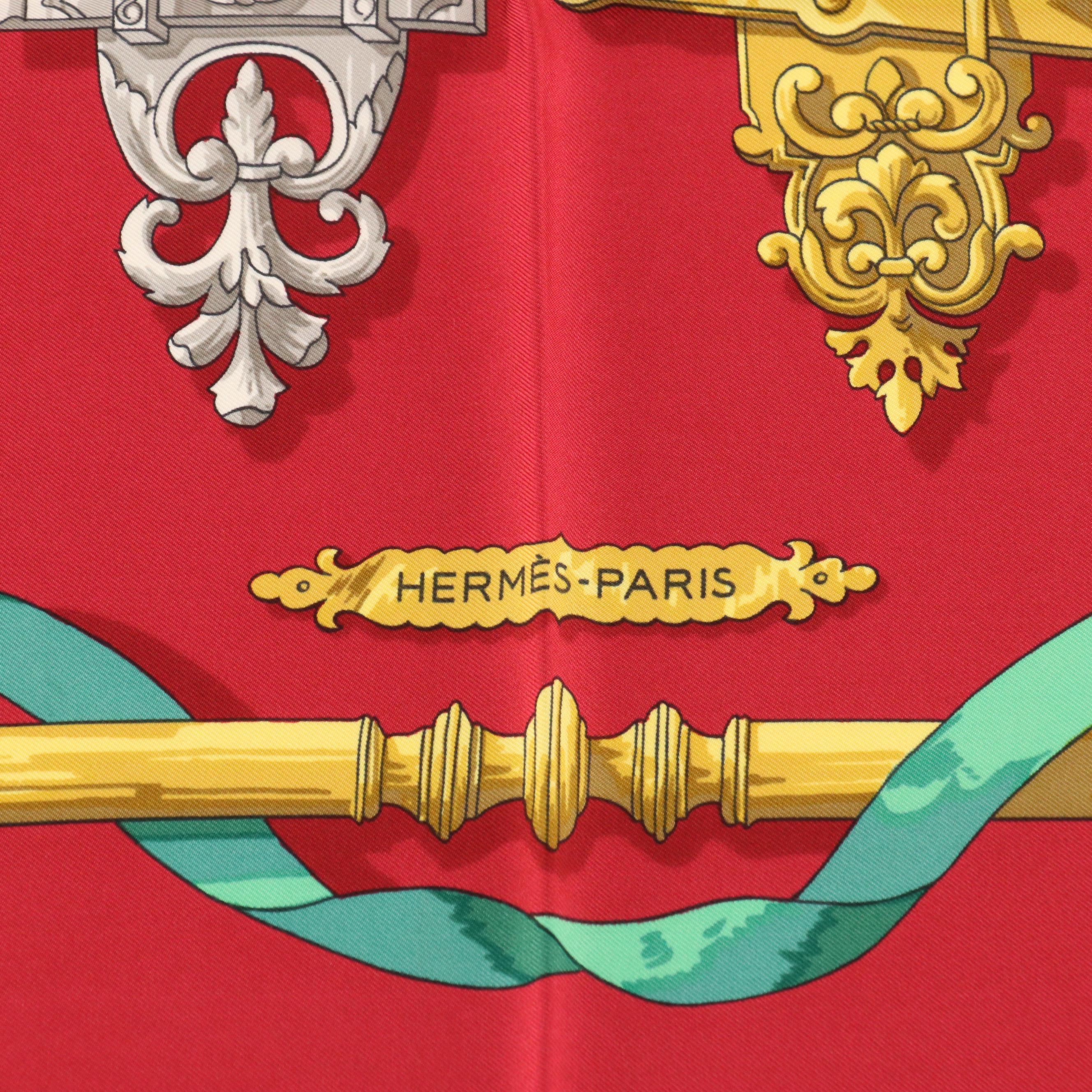 Hermès "Ferronnerie" Scarf 90 in Silk Twill