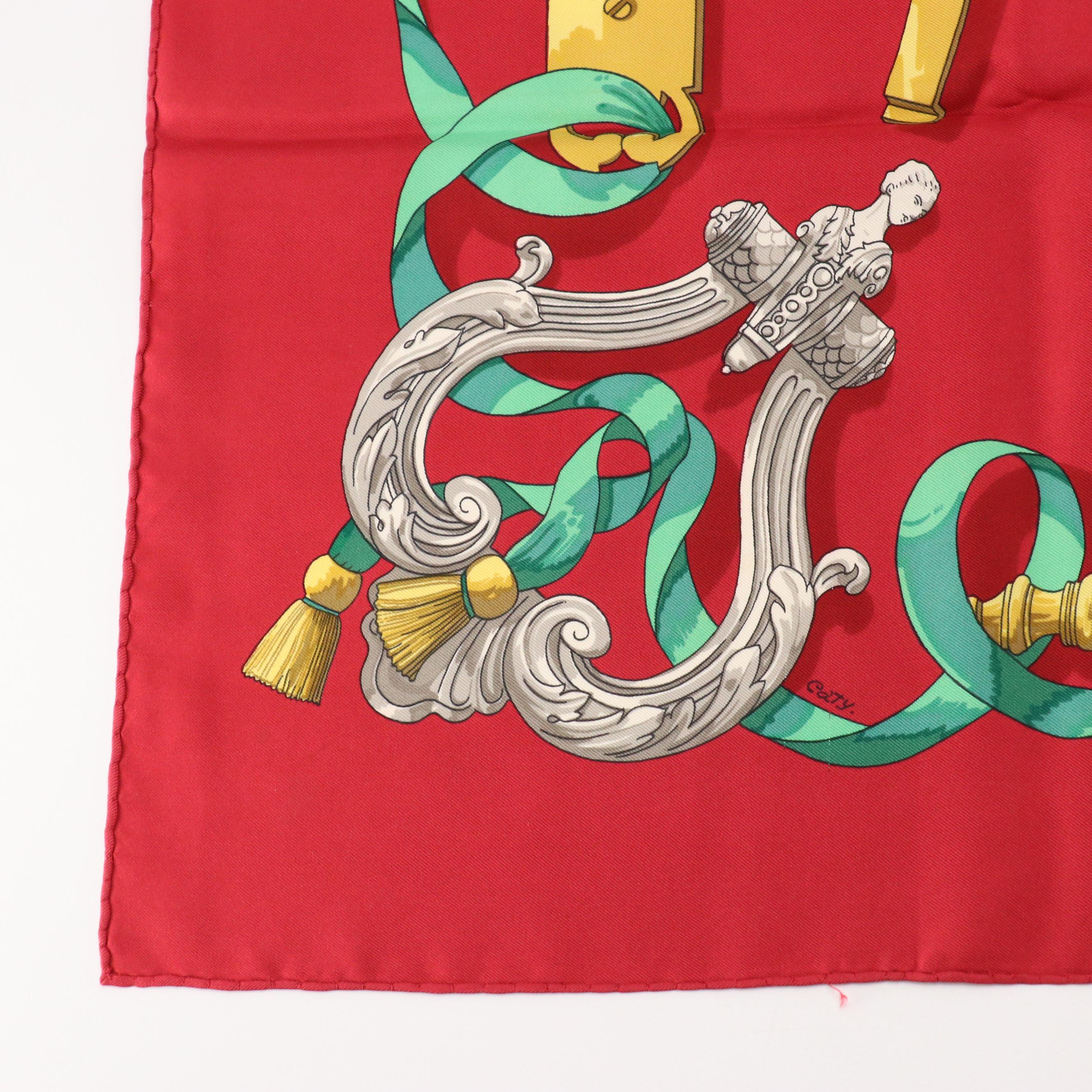 Hermès "Ferronnerie" Scarf 90 in Silk Twill