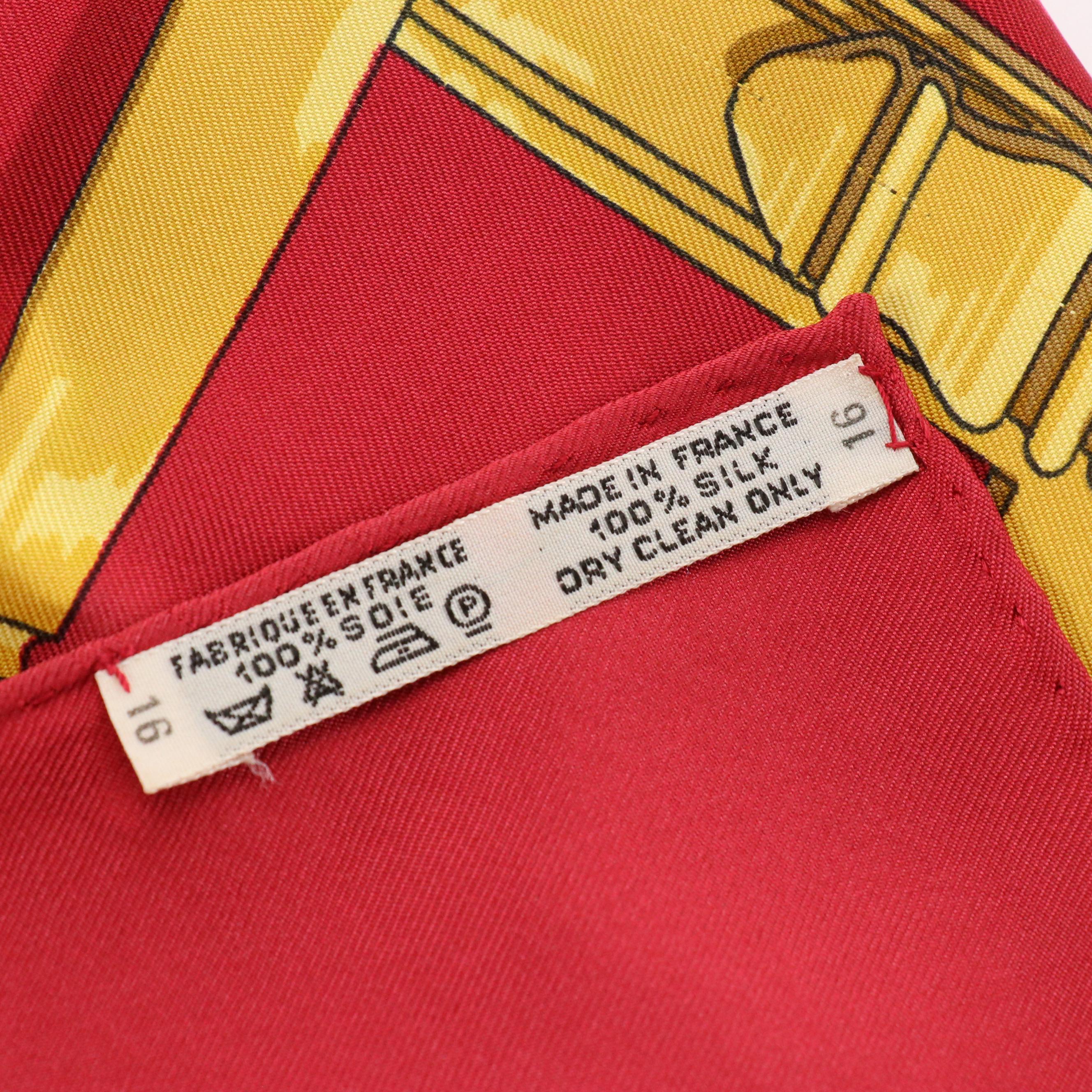 Hermès "Ferronnerie" Scarf 90 in Silk Twill