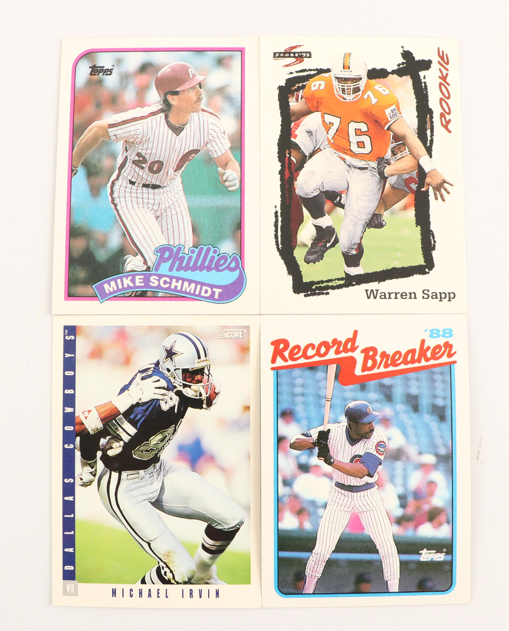 Fleer with Other Sports Cards Featuring Michael Irvin, Andre Dawson, and More