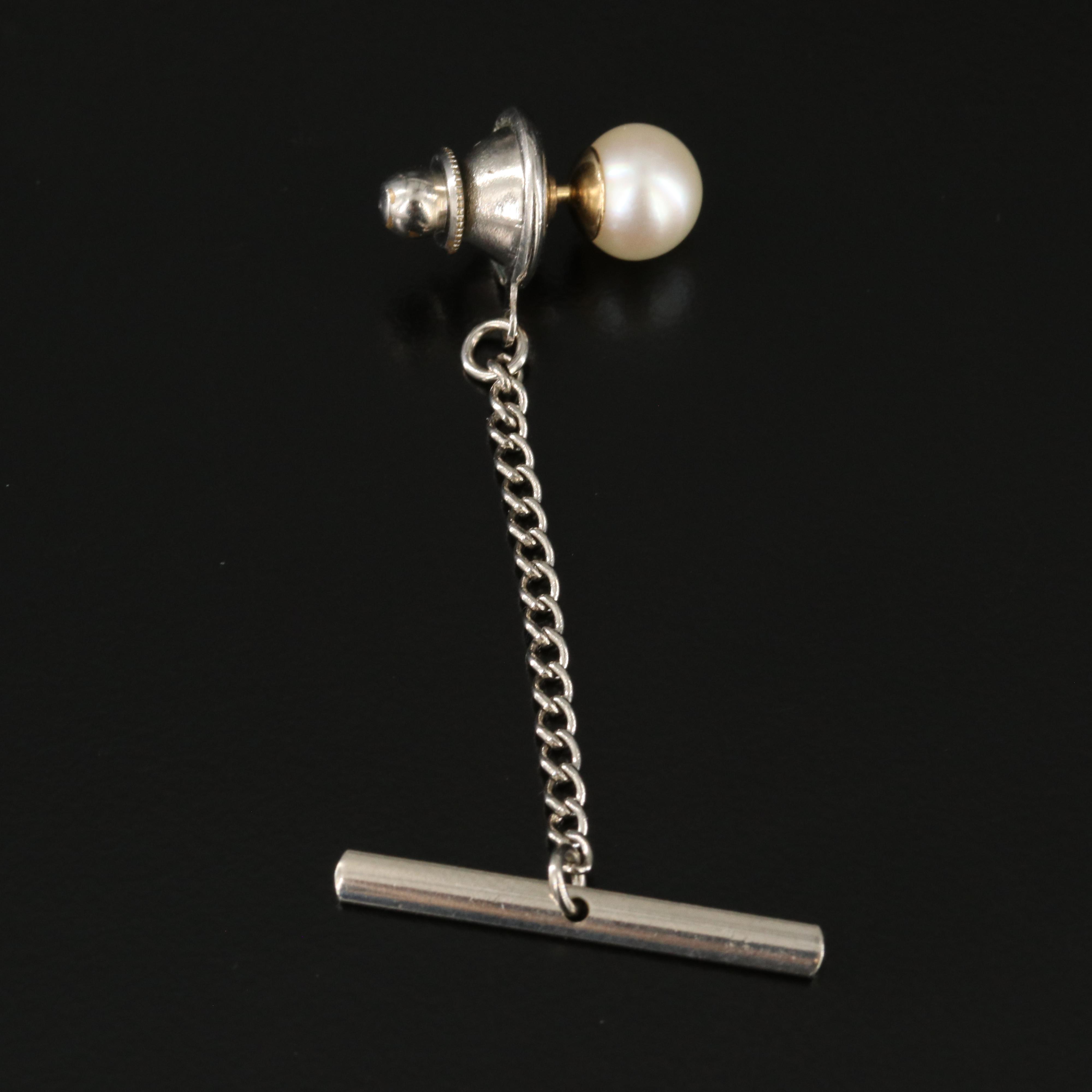 14K Pearl Tie Tack