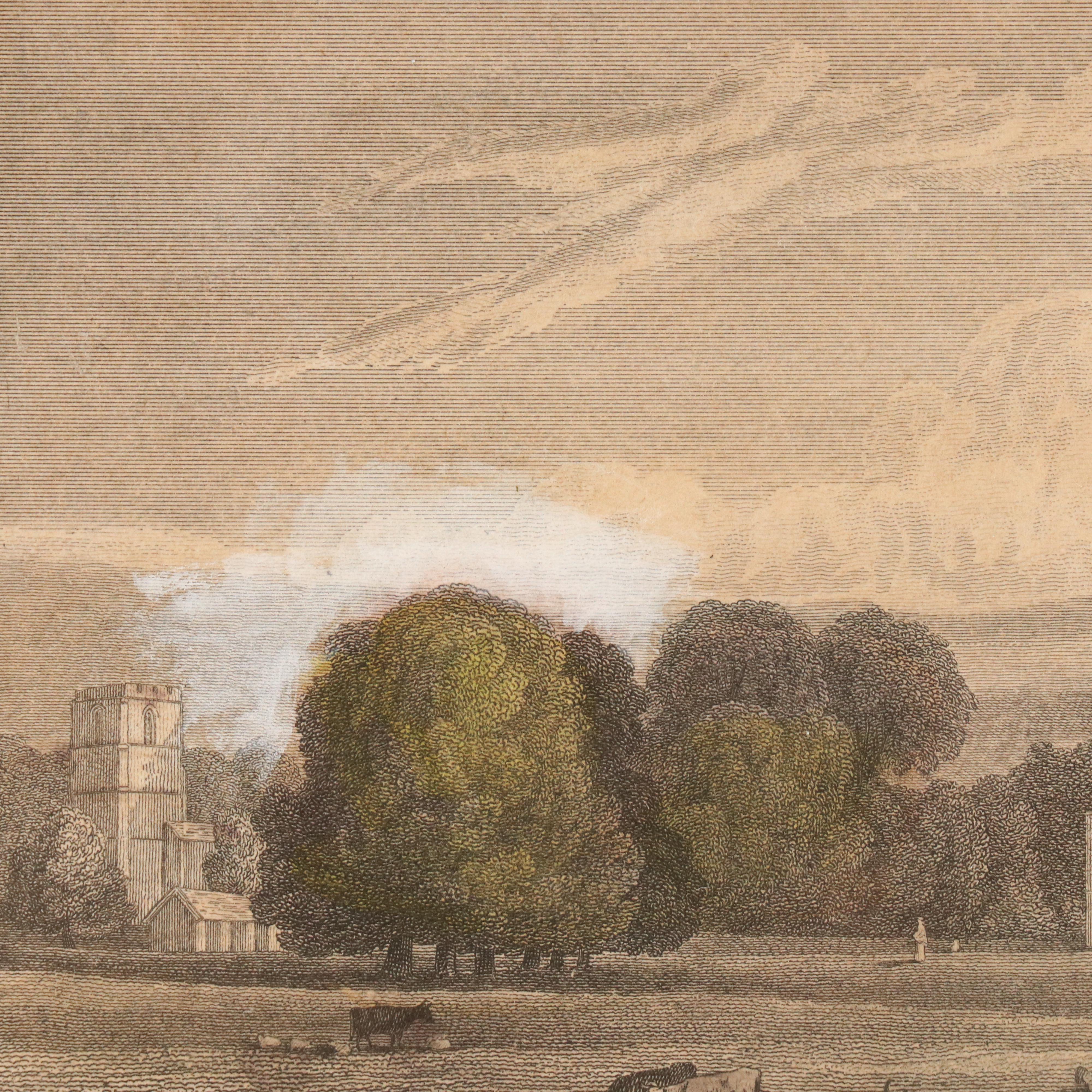 Engraving After John Preston Neale "Prestwold Hall, Leicestershire"