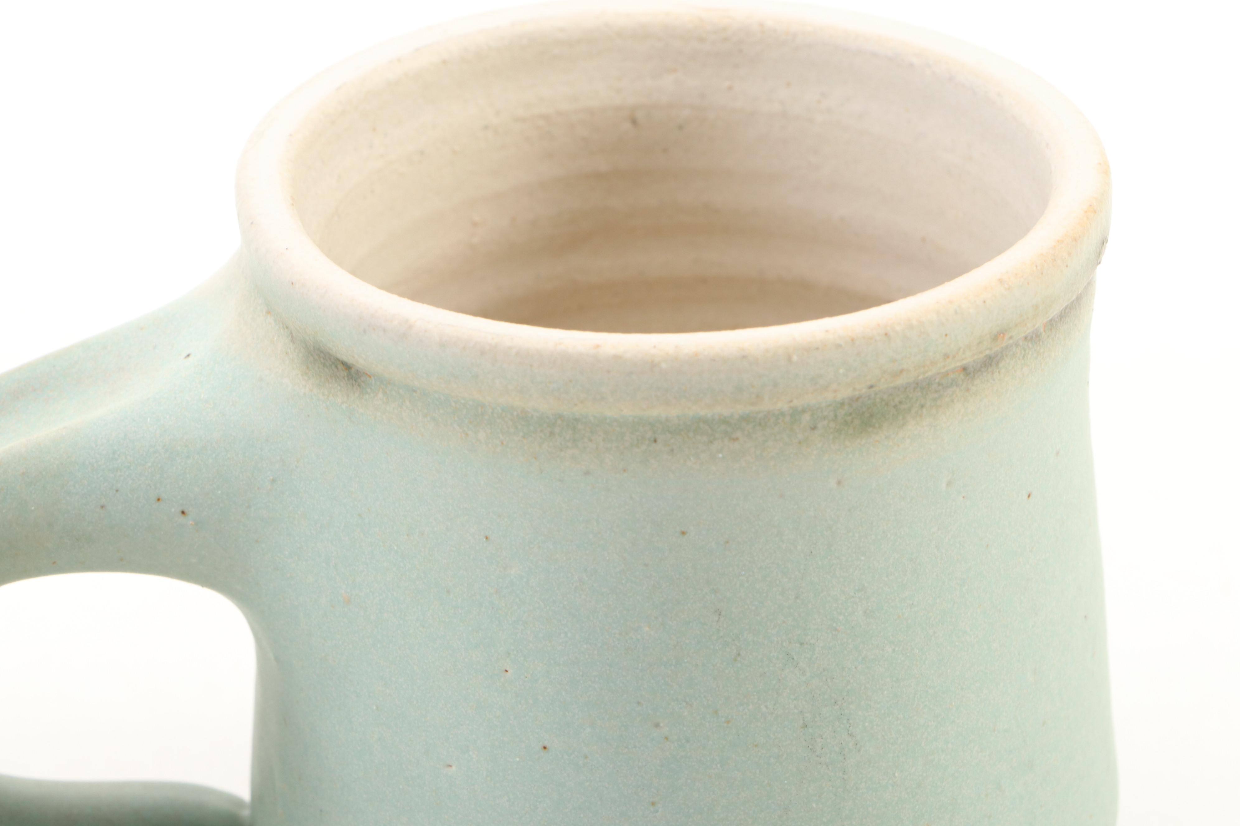 Dick Overman Stoneware Cups and Saucers