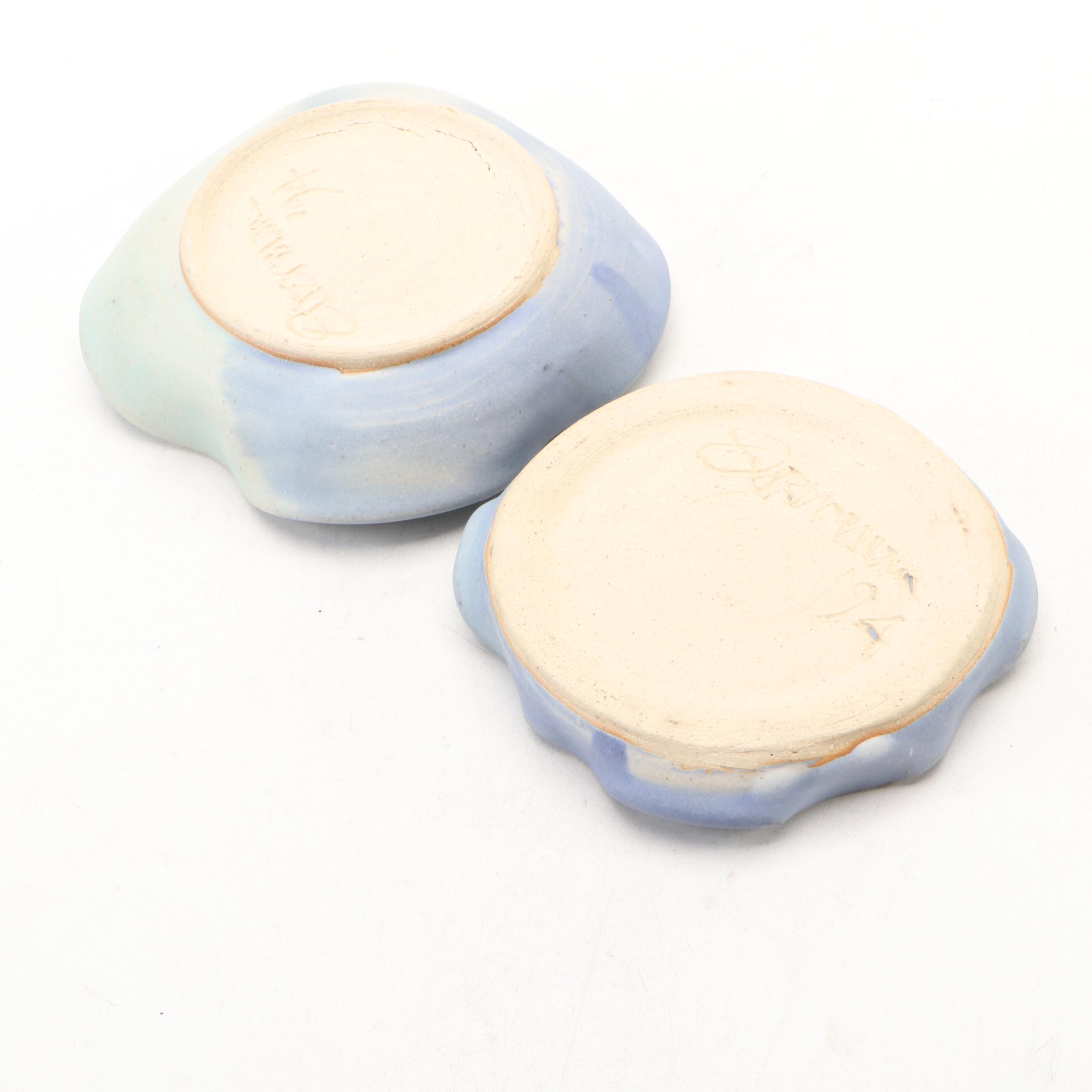 Dick Overman Stoneware Cups and Saucers