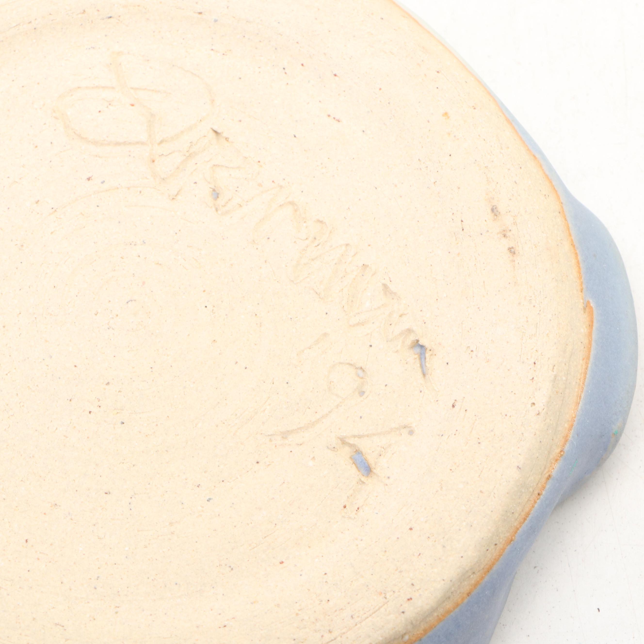 Dick Overman Stoneware Cups and Saucers