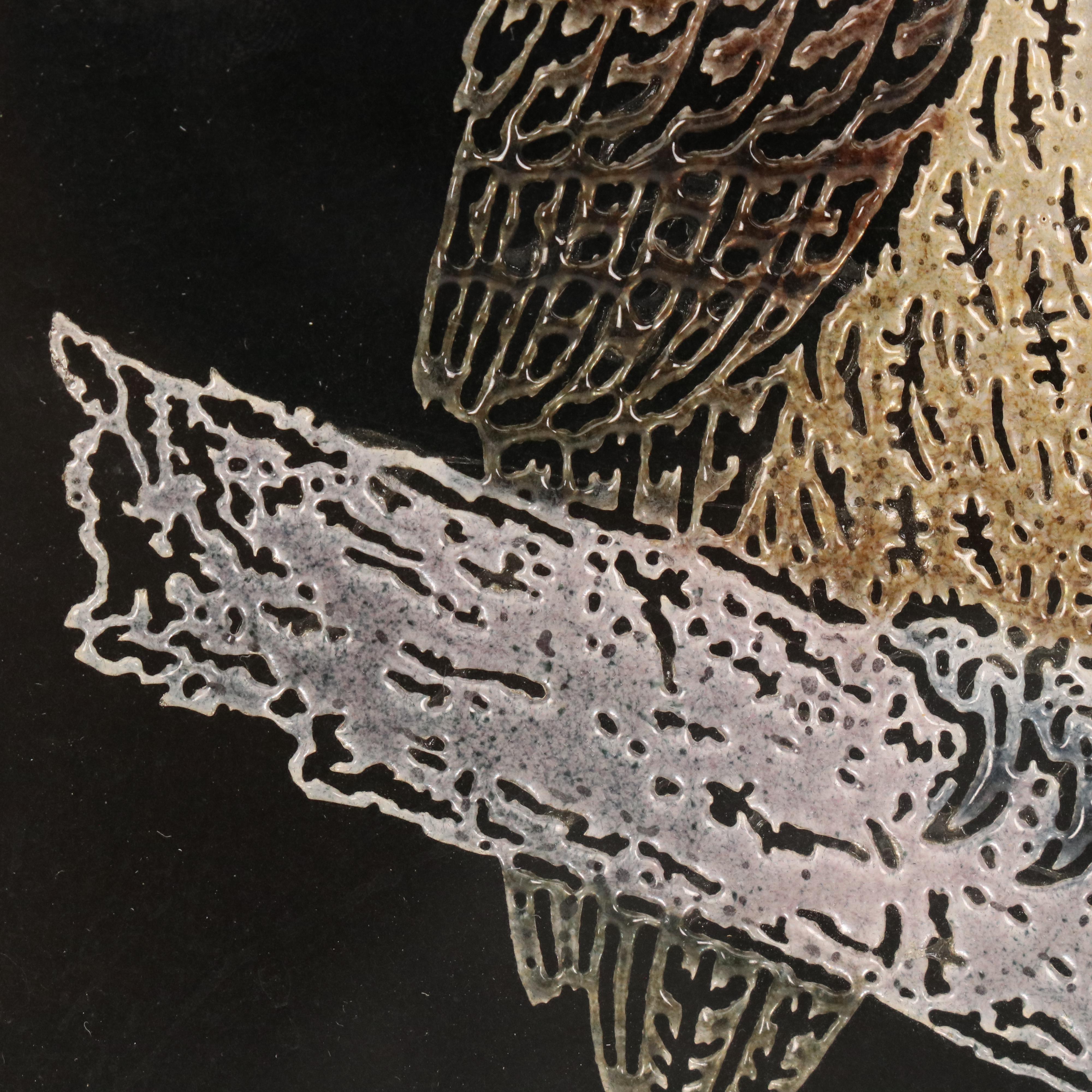 Mixed Media Panel of Great Horned Owl