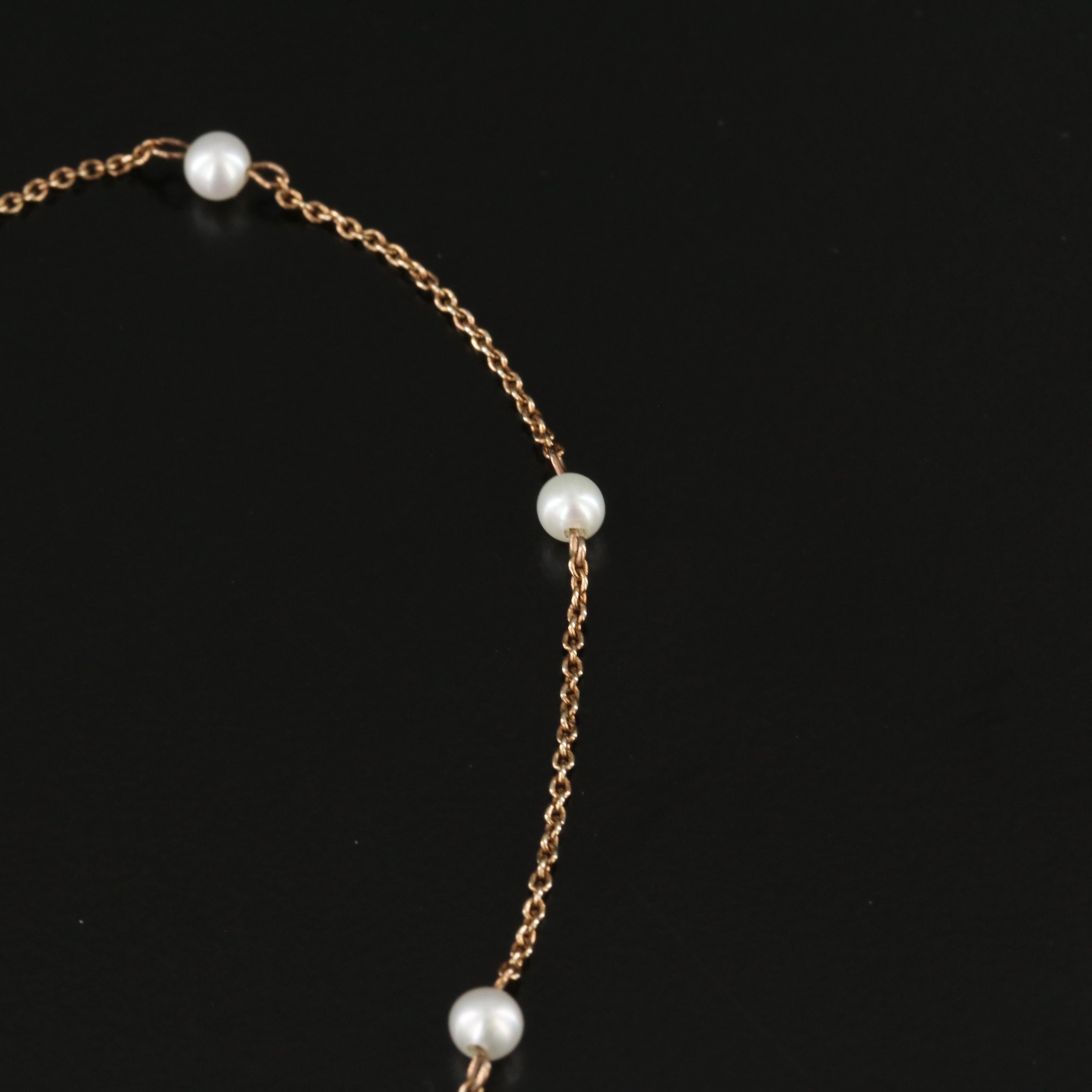 9K Pearl, Opal and Diamond Station Bracelet