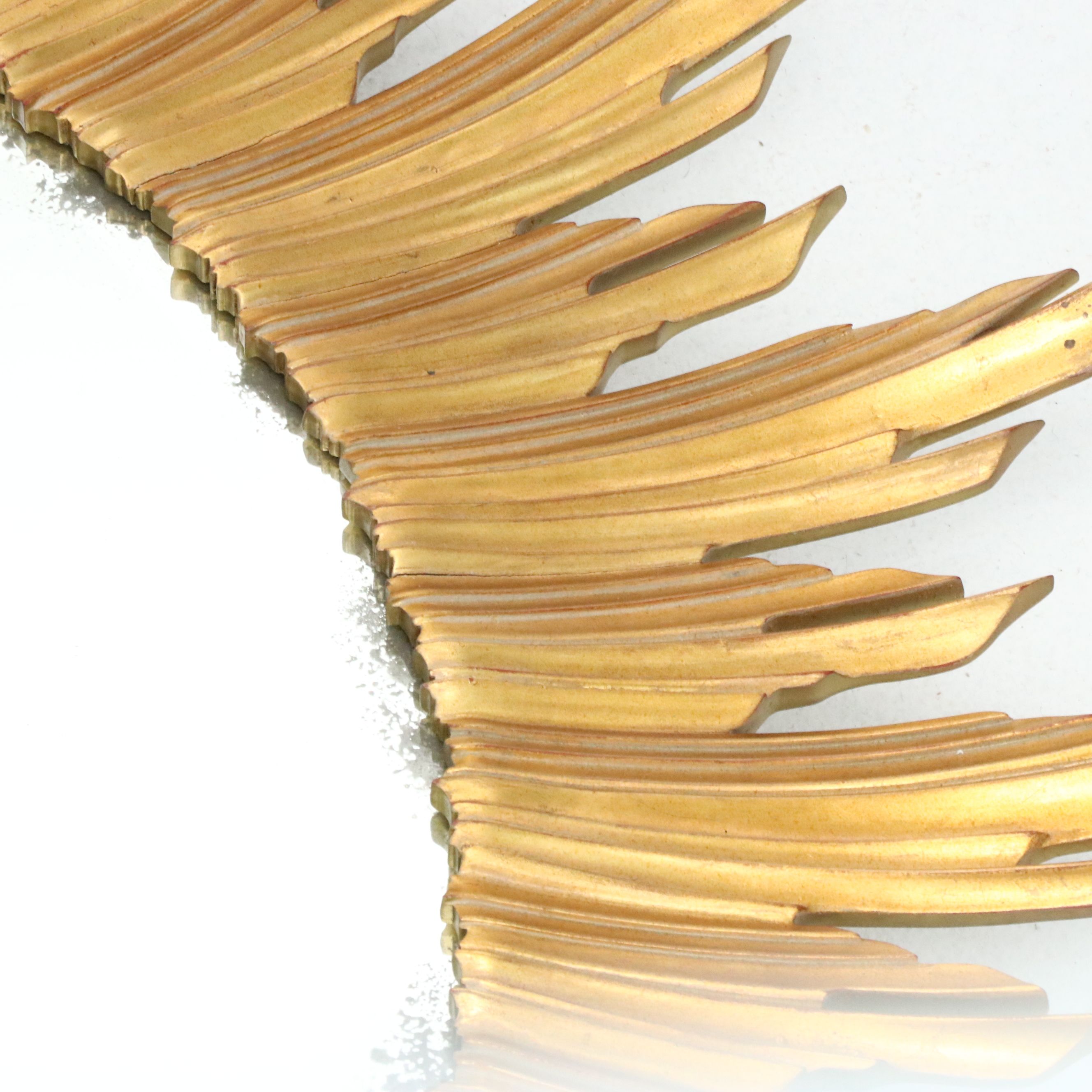 Mid Century Modern Style Gilt Sunburst Wall Mirror