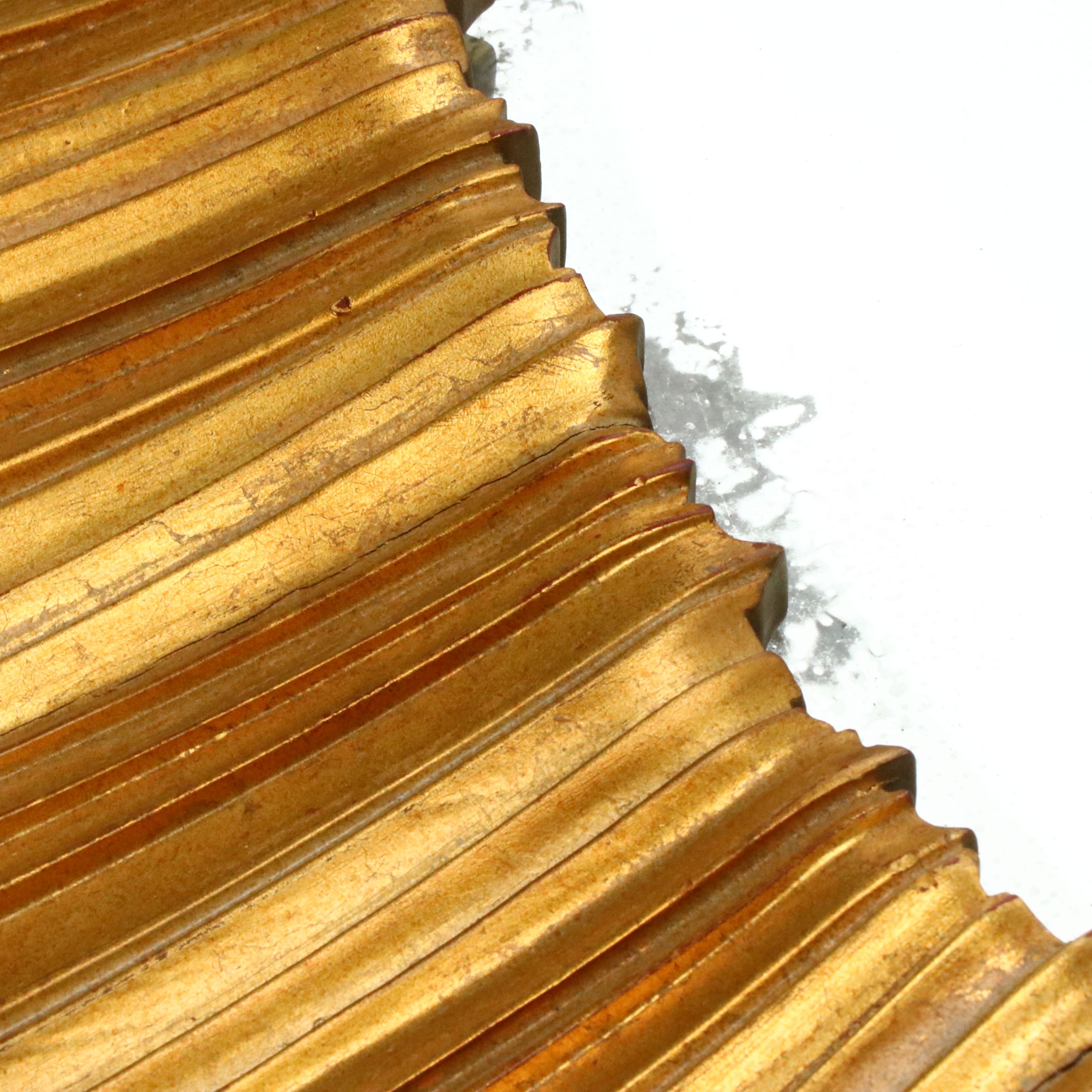 Mid Century Modern Style Gilt Sunburst Wall Mirror