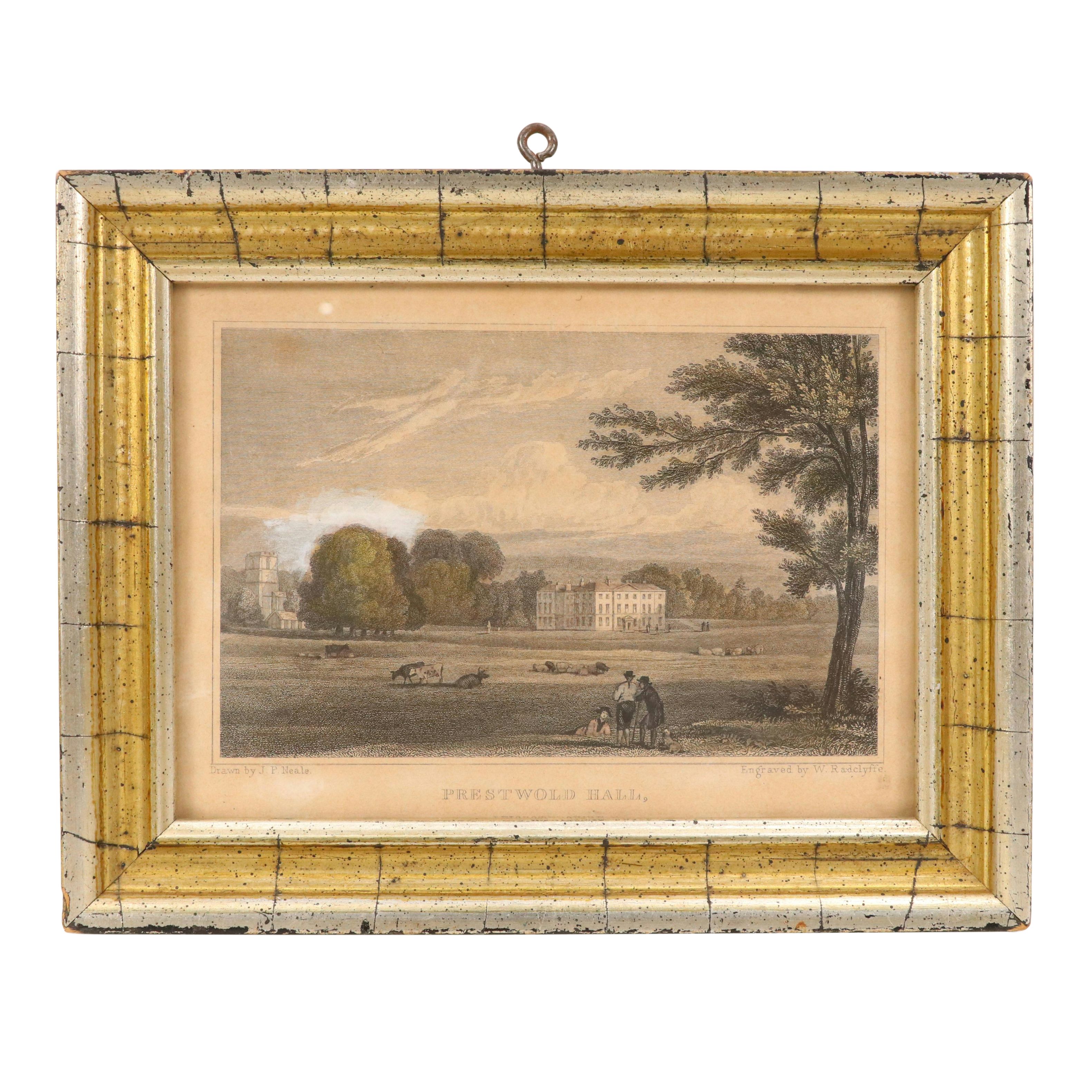 Engraving After John Preston Neale "Prestwold Hall, Leicestershire"