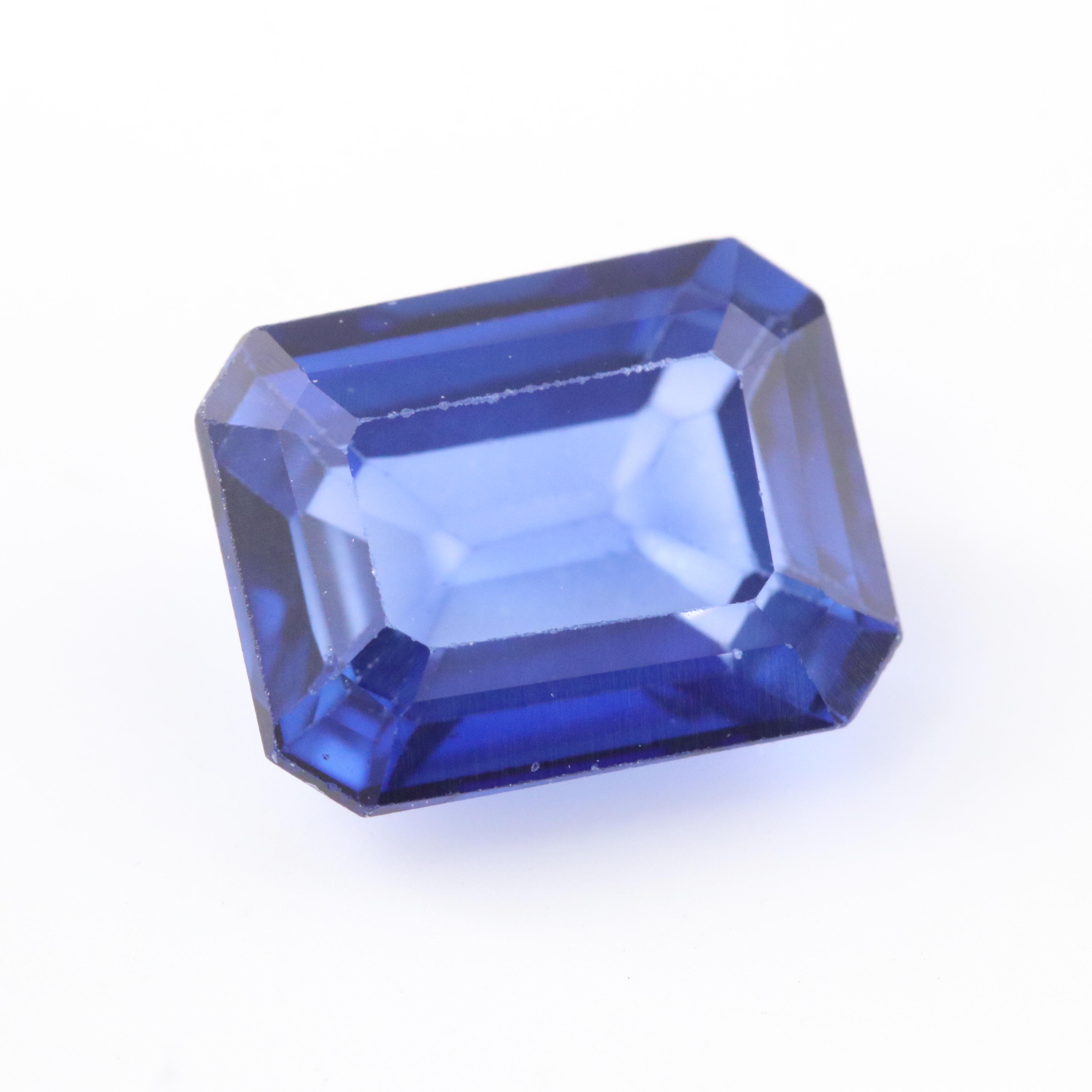 Loose 4.11 CT Lab Grown Sapphire