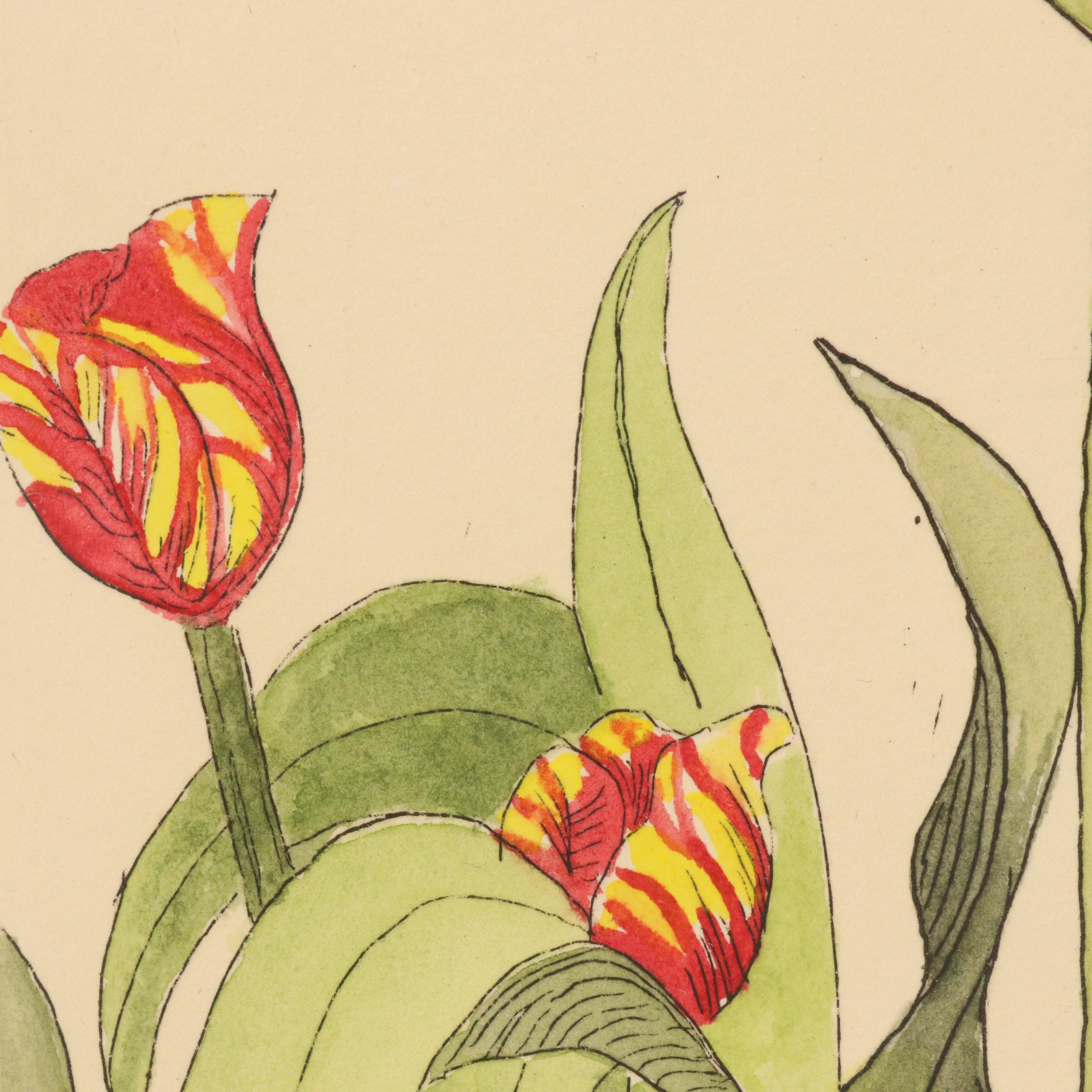 Calista Bockenstette Botanical Hand-Colored Etchings, 2010