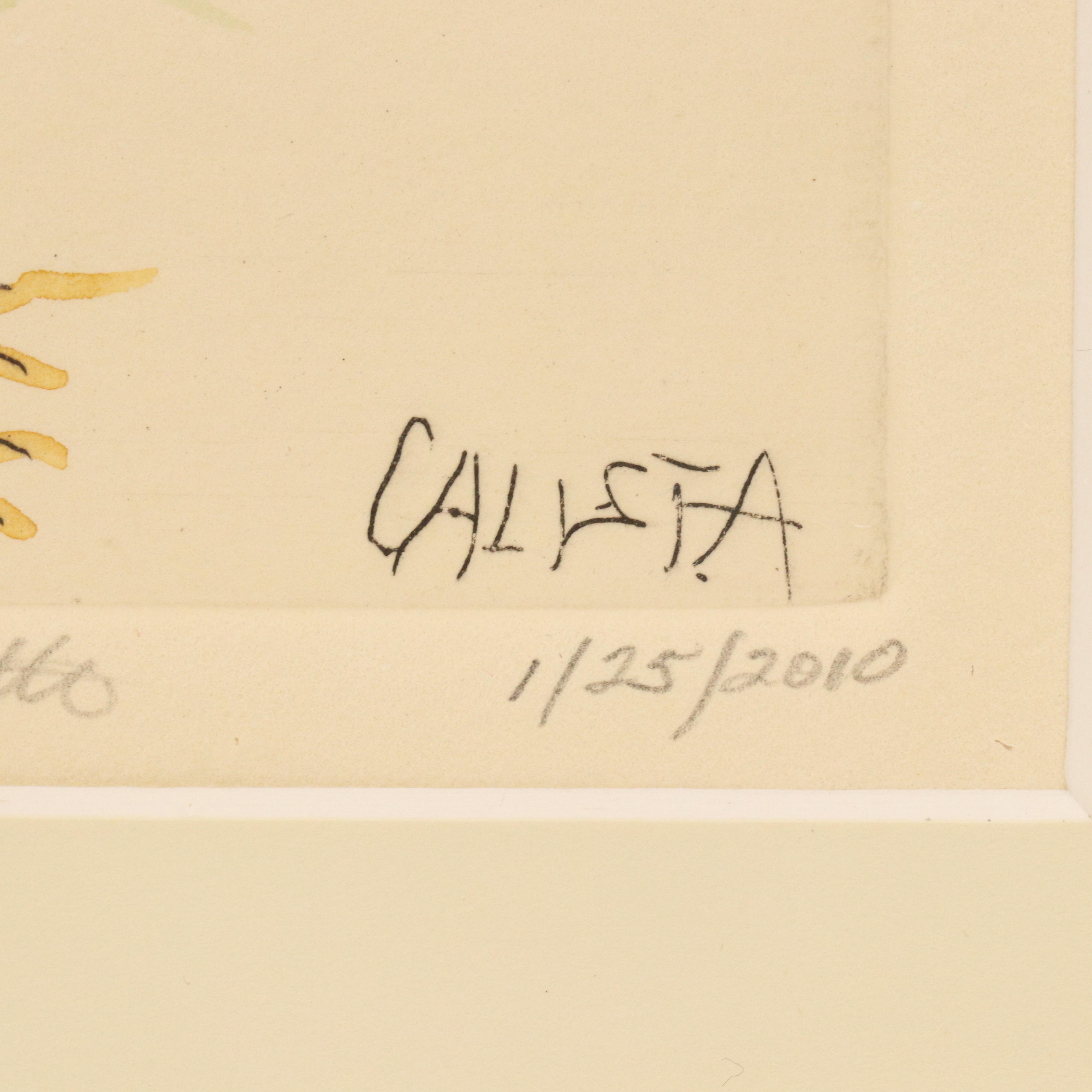 Calista Bockenstette Botanical Hand-Colored Etchings, 2010