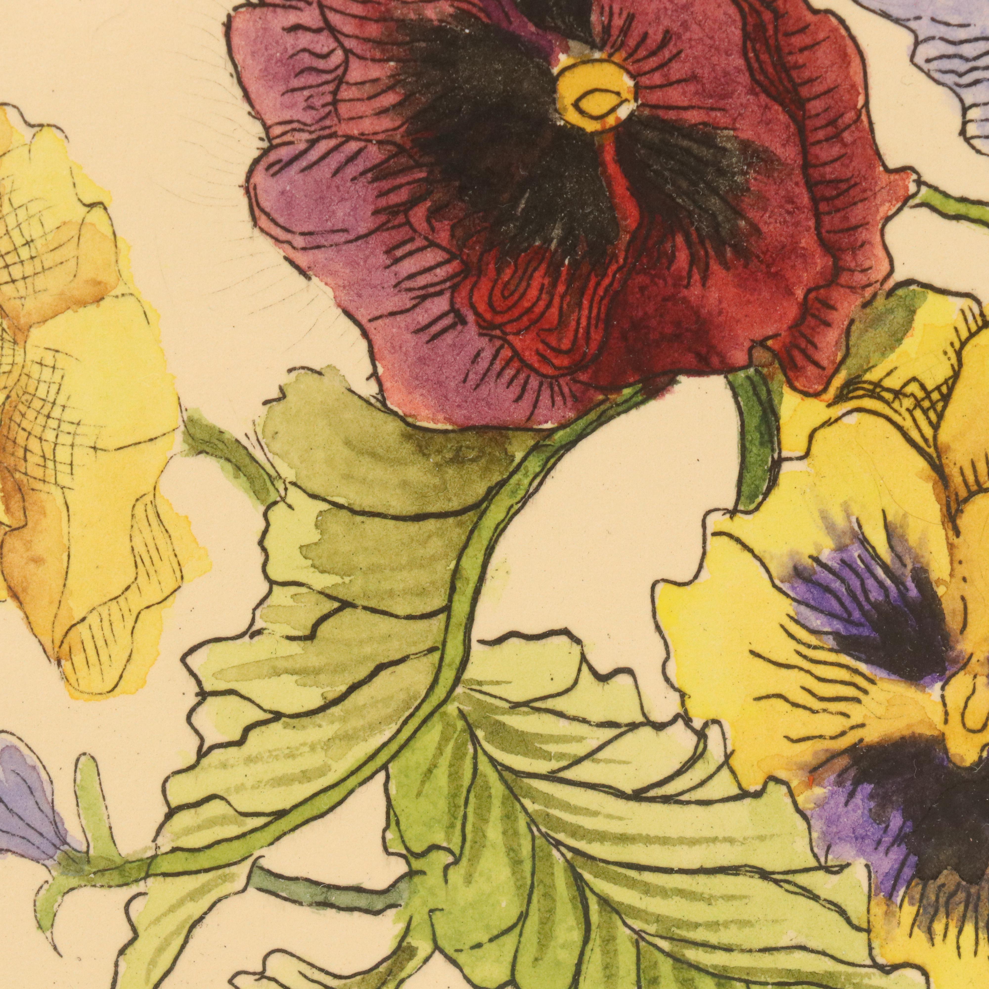 Calista Bockenstette Botanical Hand-Colored Etchings, 2010