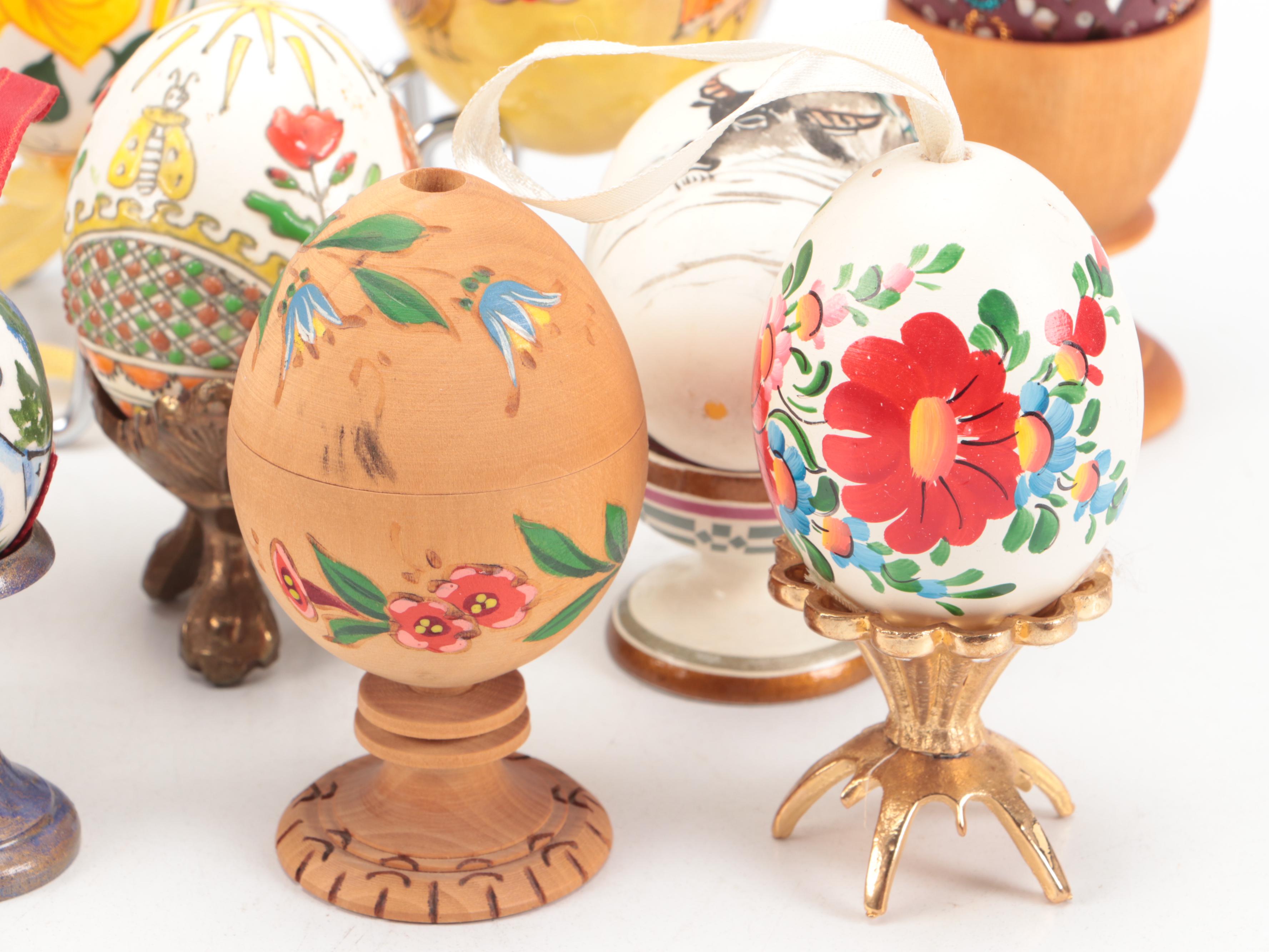 Limoges Porcelain Box with Pysanky and Other Egg-Shaped Décor