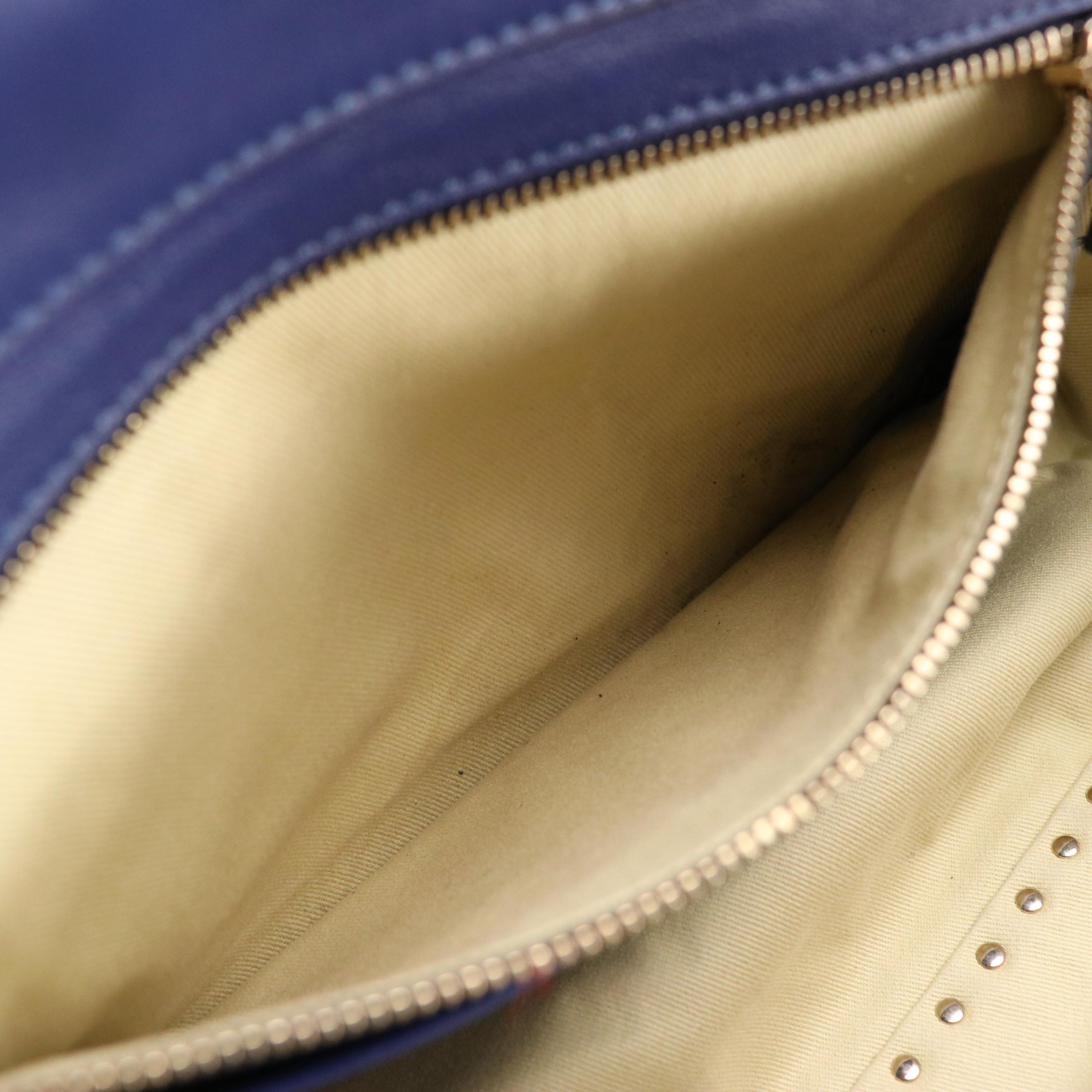 Valentino Garavani Medium Rockstud Two-Way Tote in Royal Blue Calfskin Leather