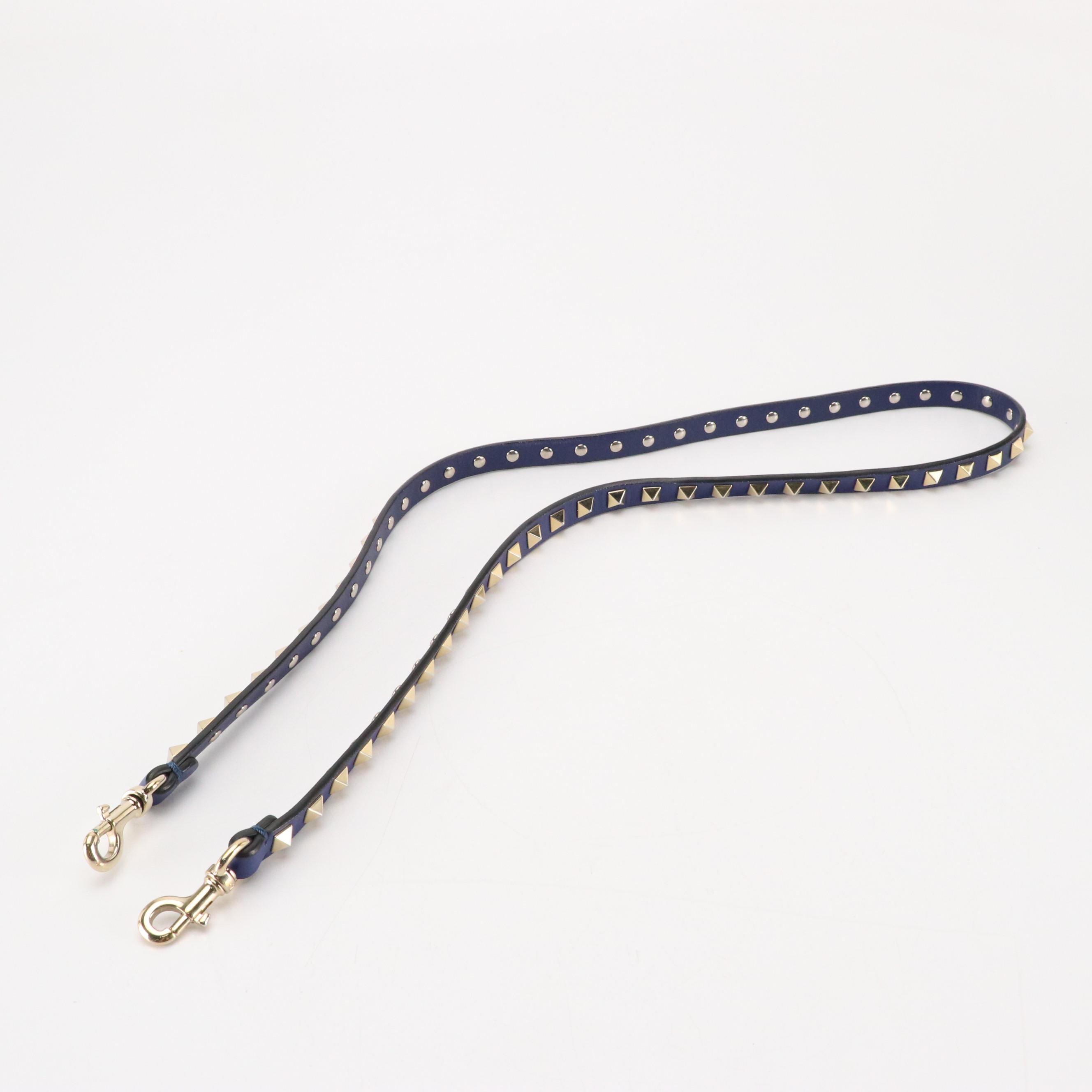 Valentino Garavani Medium Rockstud Two-Way Tote in Royal Blue Calfskin Leather