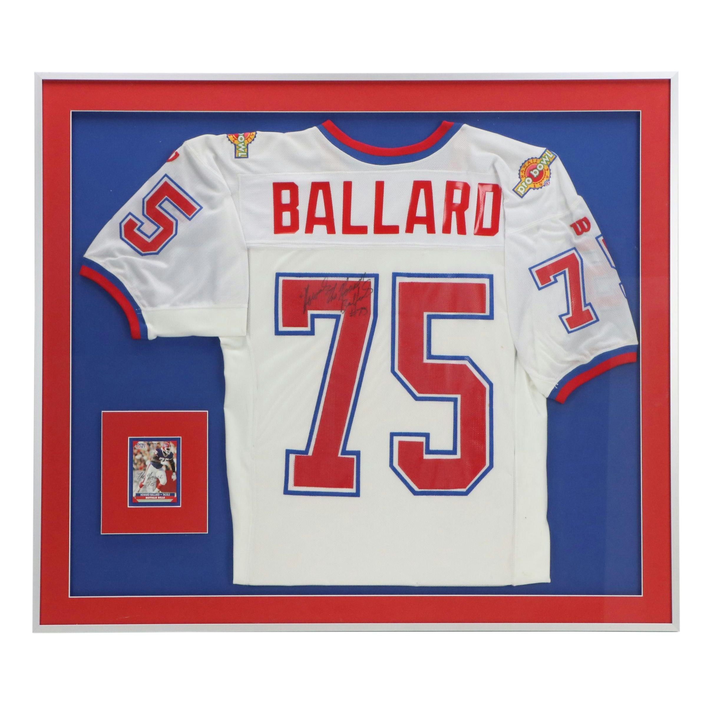 Howard Ballard Signed Wilson Pro Bowl Football Jersey in Matted Display