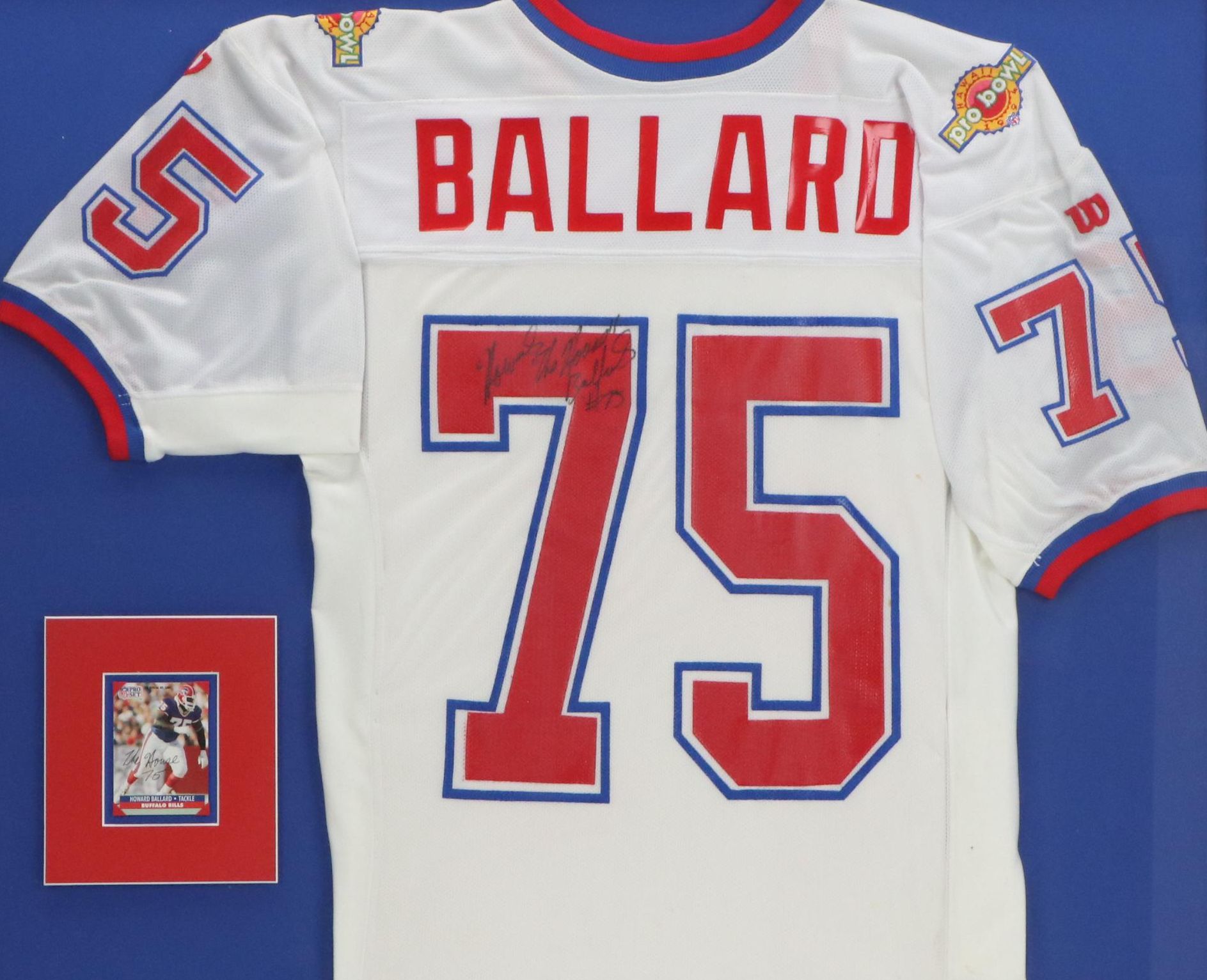 Howard Ballard Signed Wilson Pro Bowl Football Jersey in Matted Display