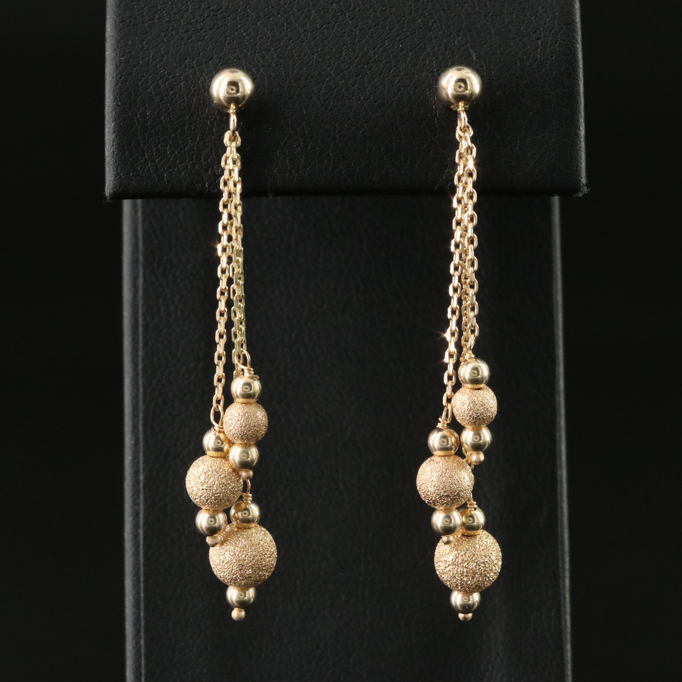 14K Tiered Earrings