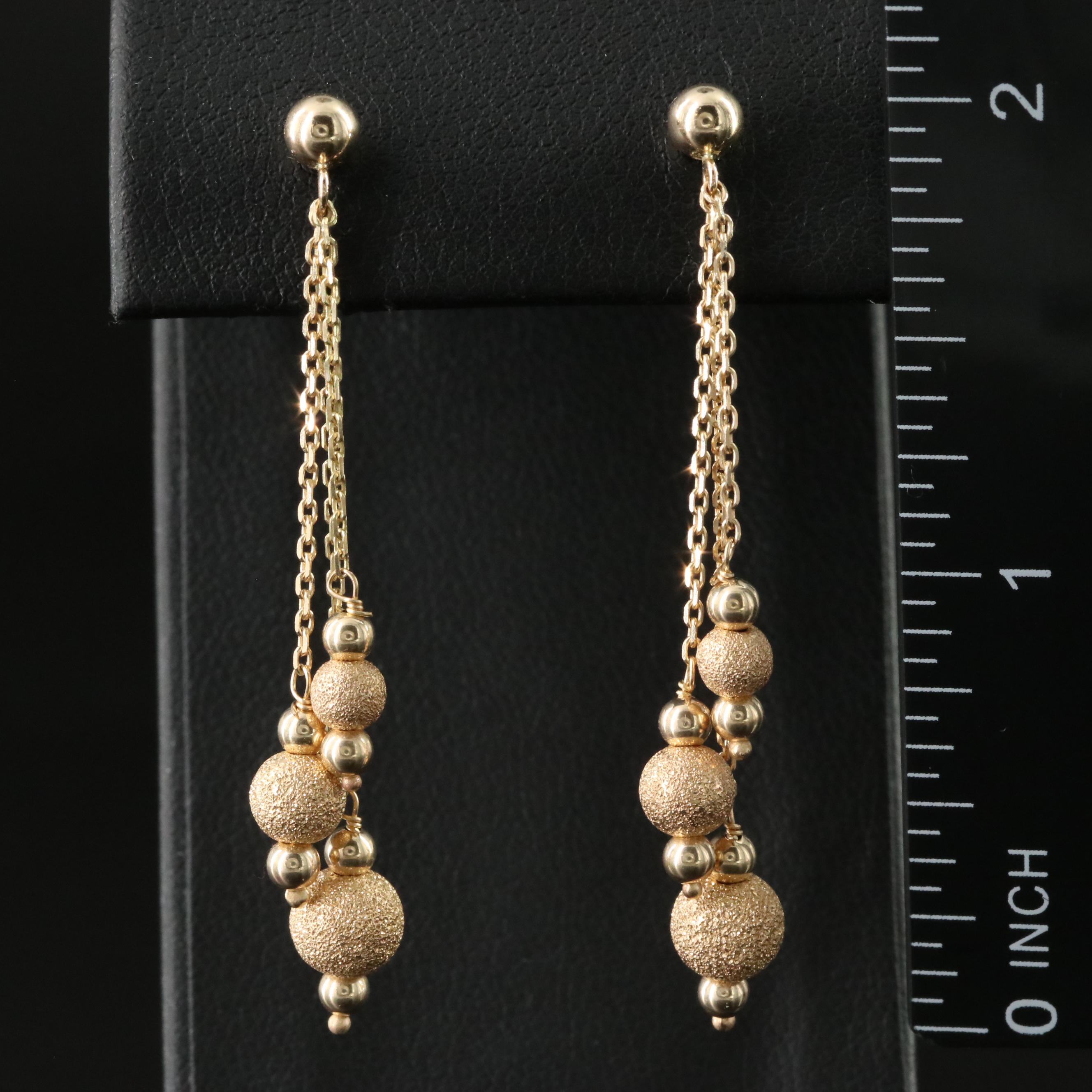 14K Tiered Earrings