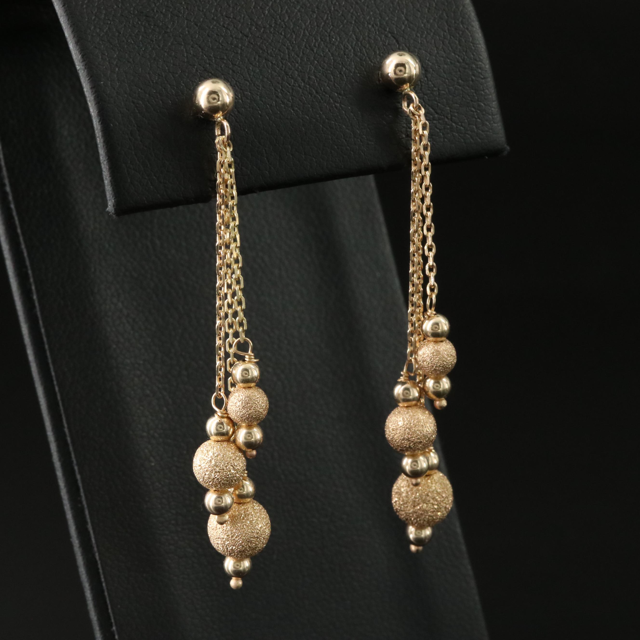 14K Tiered Earrings