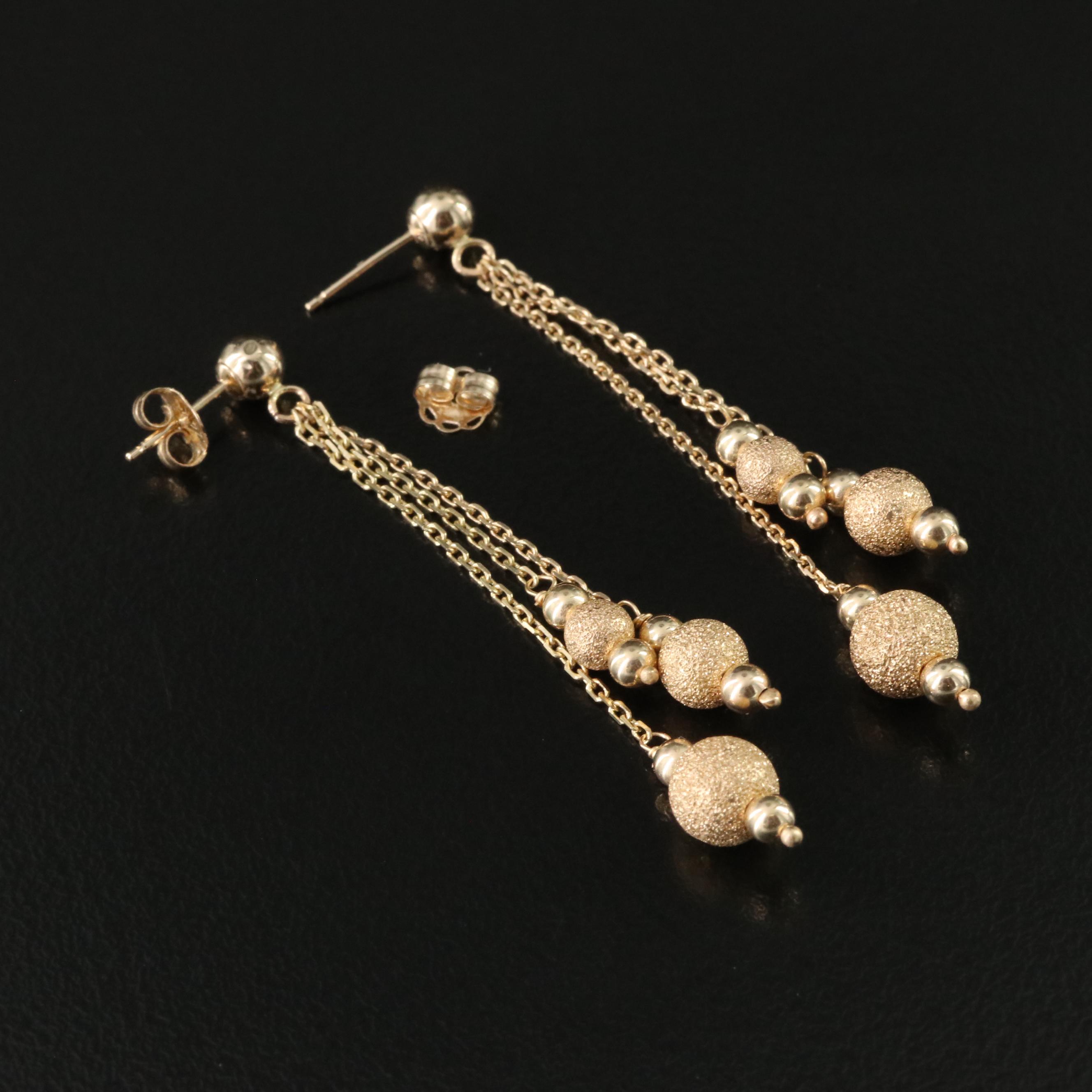 14K Tiered Earrings