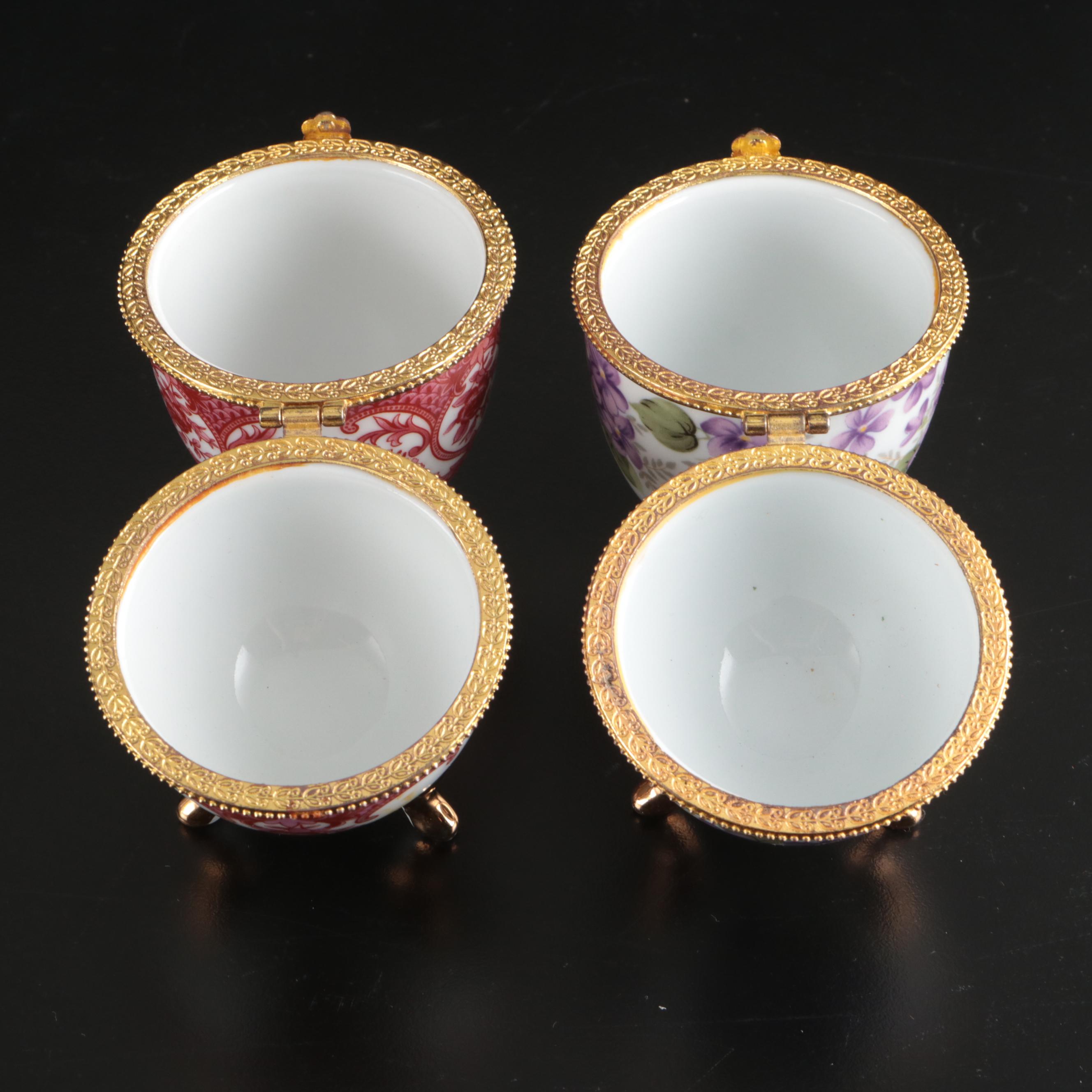 Franklin Mint with Other Egg-Shaped Décor and Hand-Painted Lamp