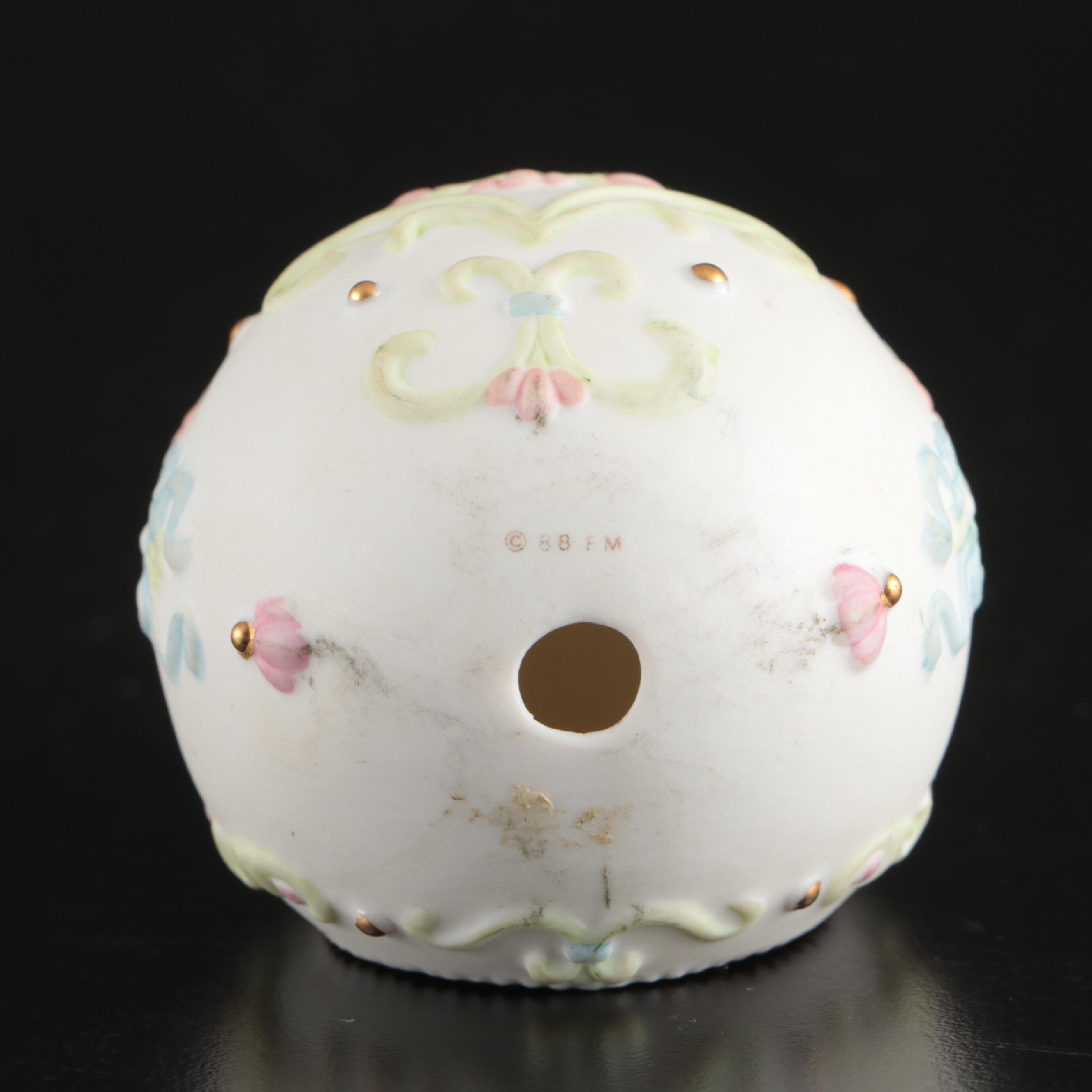 Franklin Mint with Other Egg-Shaped Décor and Hand-Painted Lamp