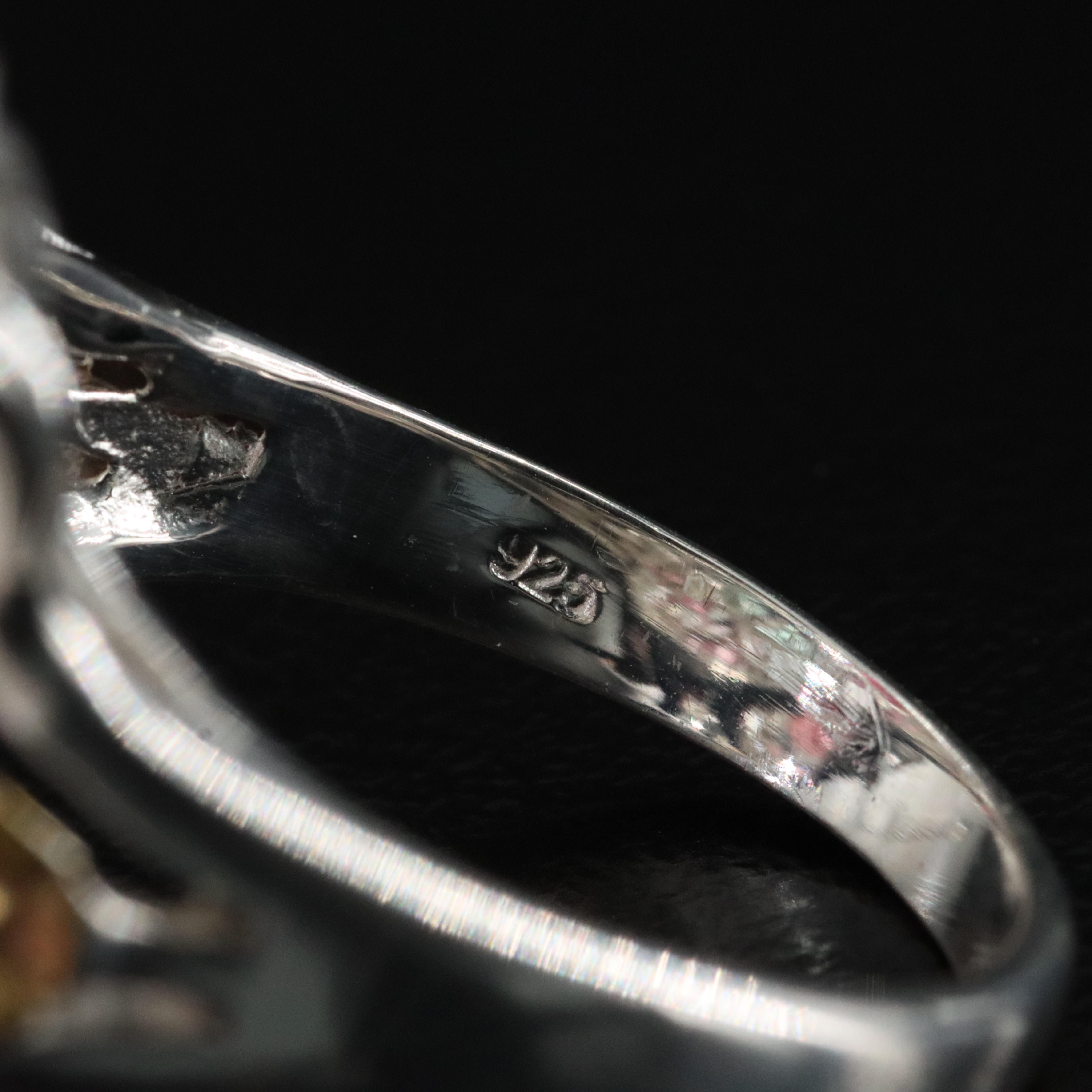 Sterling Gemstone Ring Including Tourmaline, Garnet, and Opal